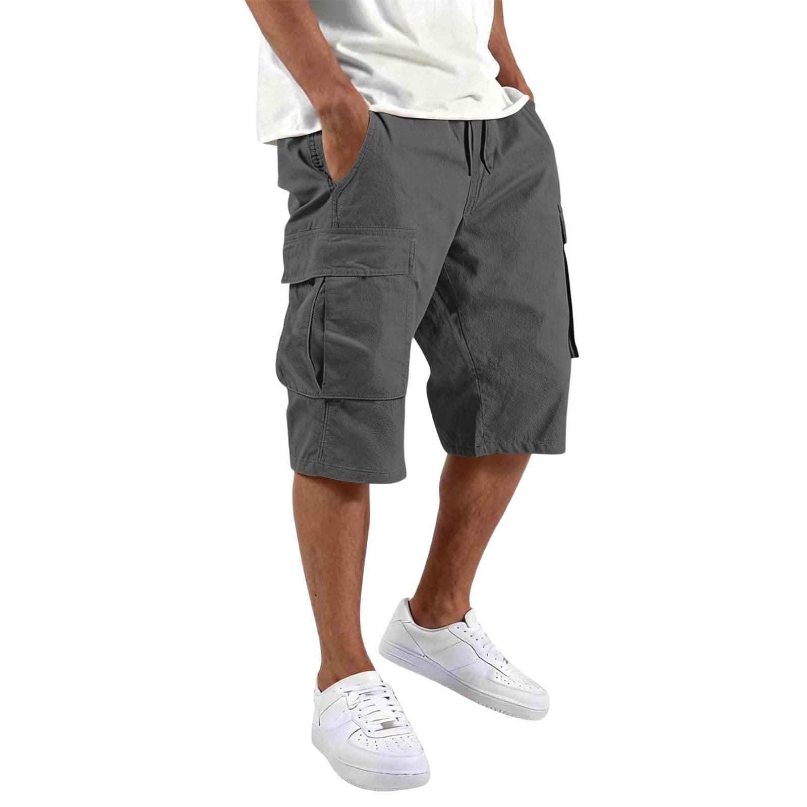 Cargo Shorts Herren Sommer Kurze Cargohose Arbeitshosen Männer Kurz Baggy Wanderhose Outdoor Shorts Arbeitsshorts mit Vielen Taschen Sweatshorts Casual Sommerhosen Freizeitshorts Herrenshorts S-4XL A02 Dunkelgrau L Angebot bei HelloDeals