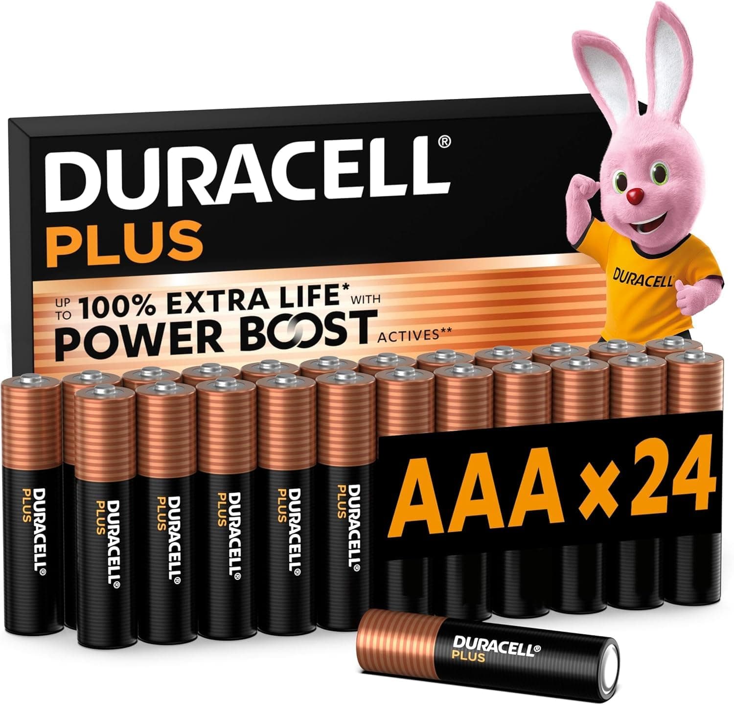 DURACELL Plus AAA-Batterien (24er-Pack) – Alkaline-Batterien 1,5 V Größe AAA 24 Stück Angebot bei HelloDeals