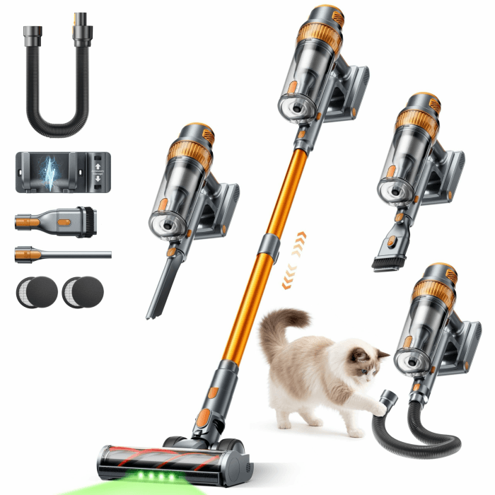 SMOTURE Akku Staubsauger Kabellos mit 1M Schlauch,50kPa/600W/65Min kabelloser Staubsauger mit Automatikmodus,Anti Haar Wrap,Ladestation,Ultraleise Akkustaubsauger für Hartböden Teppiche Tierhaare Auto Angebot bei HelloDeals