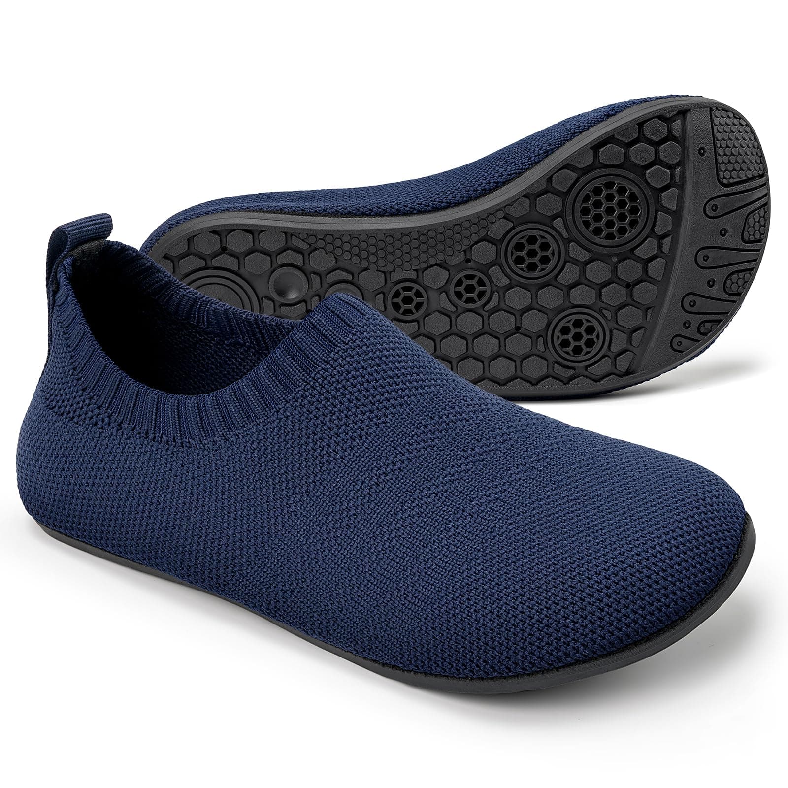 Sosenfer Hausschuhe Kinder Junge und Mädchen, Barfuß Kinderhausschuhe, Rutschfeste & Atmungsaktiv Unisex turnschläppchen 1218 Dunk Blau 27 EU Angebot bei HelloDeals