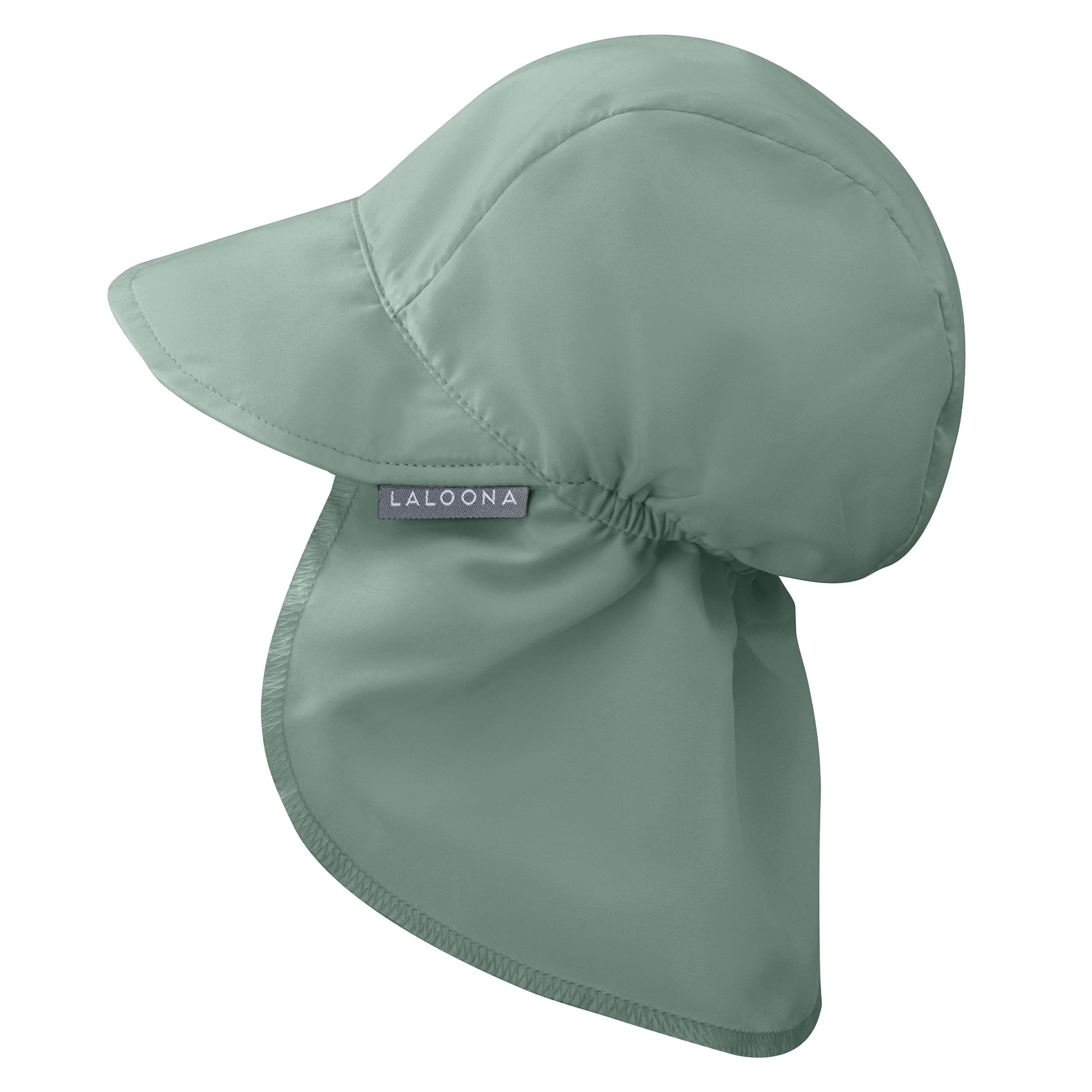 LaLoona Baby Schirmmütze UV 80+ mit Nackenschutz - Sommermütze/Sonnenhut mit UV-Schutz - atmungsaktiv & schnelltrocknend, OEKOTEX Standard 100 geprüfte Kappe für Jungen und Mädchen 50-51 Grün Angebot bei HelloDeals
