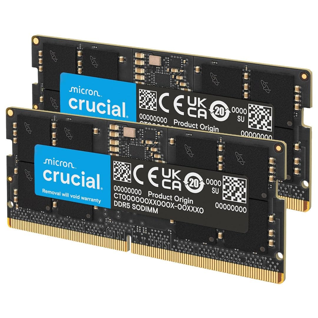 Crucial DDR5 RAM 32GB Kit (2x16GB) 5600MHz SODIMM, Arbeitsspeicher für Laptop/Notebook, Mini PC (auch 5200MHz / 4800MHz) CL46 - CT2K16G56C46S5 32 GB (2x16 GB) 5600MHz Angebot bei HelloDeals