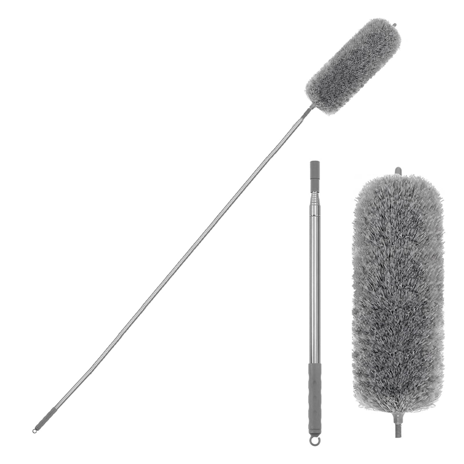 Staubwedel Lang Ausziehbar, Staubwedel Teleskop Sich auf 2,45 M ausziehen, Teleskop Staubwedels, Staubwedels Waschbar für wiederholten Gebrauch Angebot bei HelloDeals