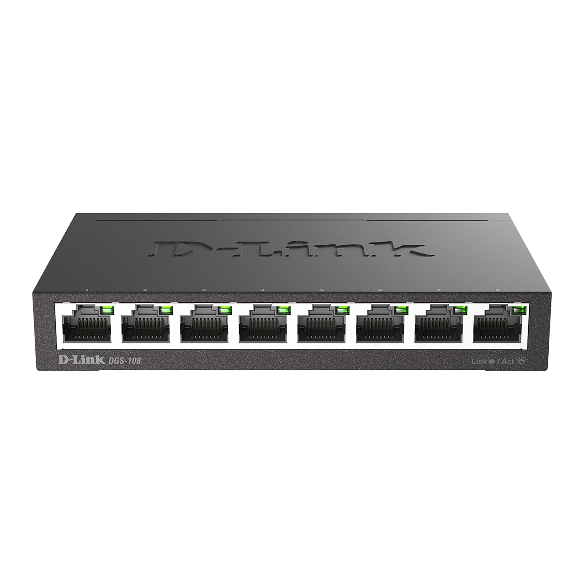 D-Link DGS-108 8-Port Layer2 Gigabit Switch (bis zu 2000 Mbit/s Datenübertragung pro Port, Non-Blocking-Architektur, lüfterlos, Metallgehäuse) schwarz 8 Ports | 8x 1G Angebot bei HelloDeals