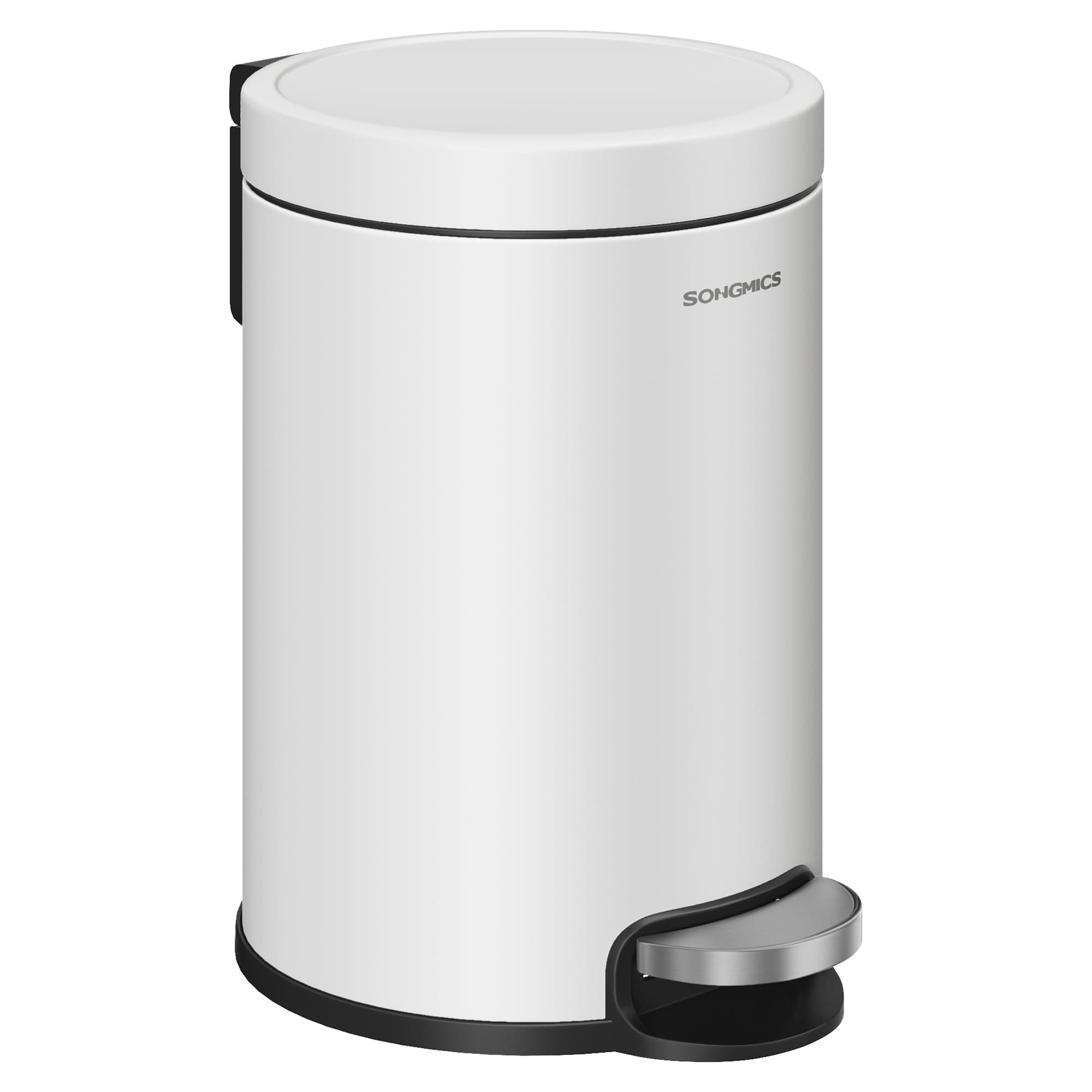 SONGMICS Kosmetikeimer, 3 Liter, Mülleimer Bad, mit Softclose-Deckel, Tretmülleimer, Stahl, für kleine Räume, wolkenweiß LTB013WZ01 wolkenweiß 3 L Angebot bei HelloDeals