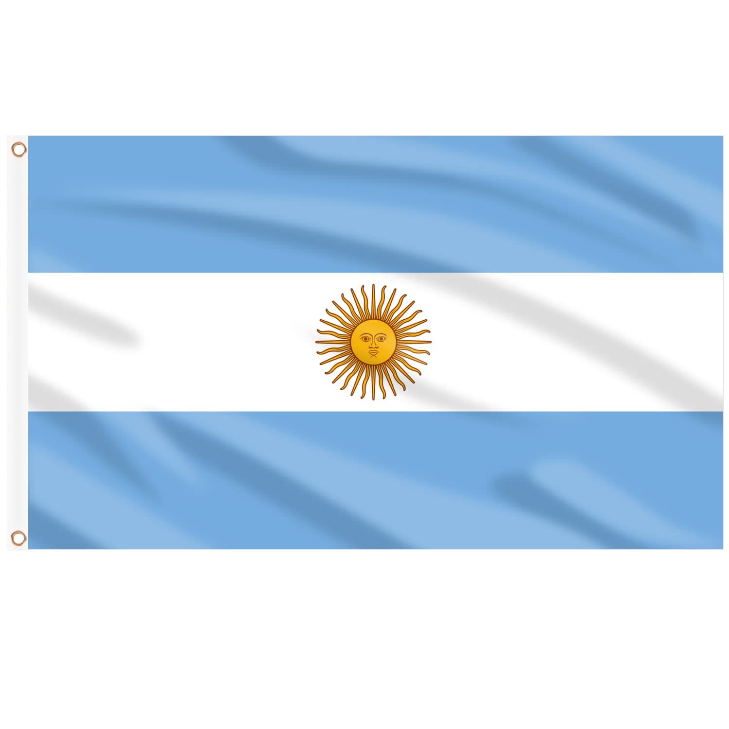 AhfuLife Argentinien Flagge 150 x 90 cm für 2026 WM, 1 Stück Argentina Fahne Leuchtenden Farben mit Messing-Ösen, Argentina Fahne für Fußball Olympische Nationaltag Straße Party Bar Deko 150 x 90cm - 1Stück Argentinien Flagge Angebot bei HelloDeals