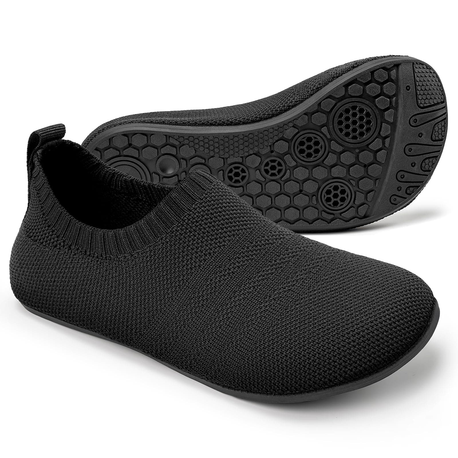 Sosenfer Hausschuhe Kinder Junge und Mädchen, Barfuß Kinderhausschuhe, Rutschfeste & Atmungsaktiv Unisex turnschläppchen Schwarz 21 EU Angebot bei HelloDeals