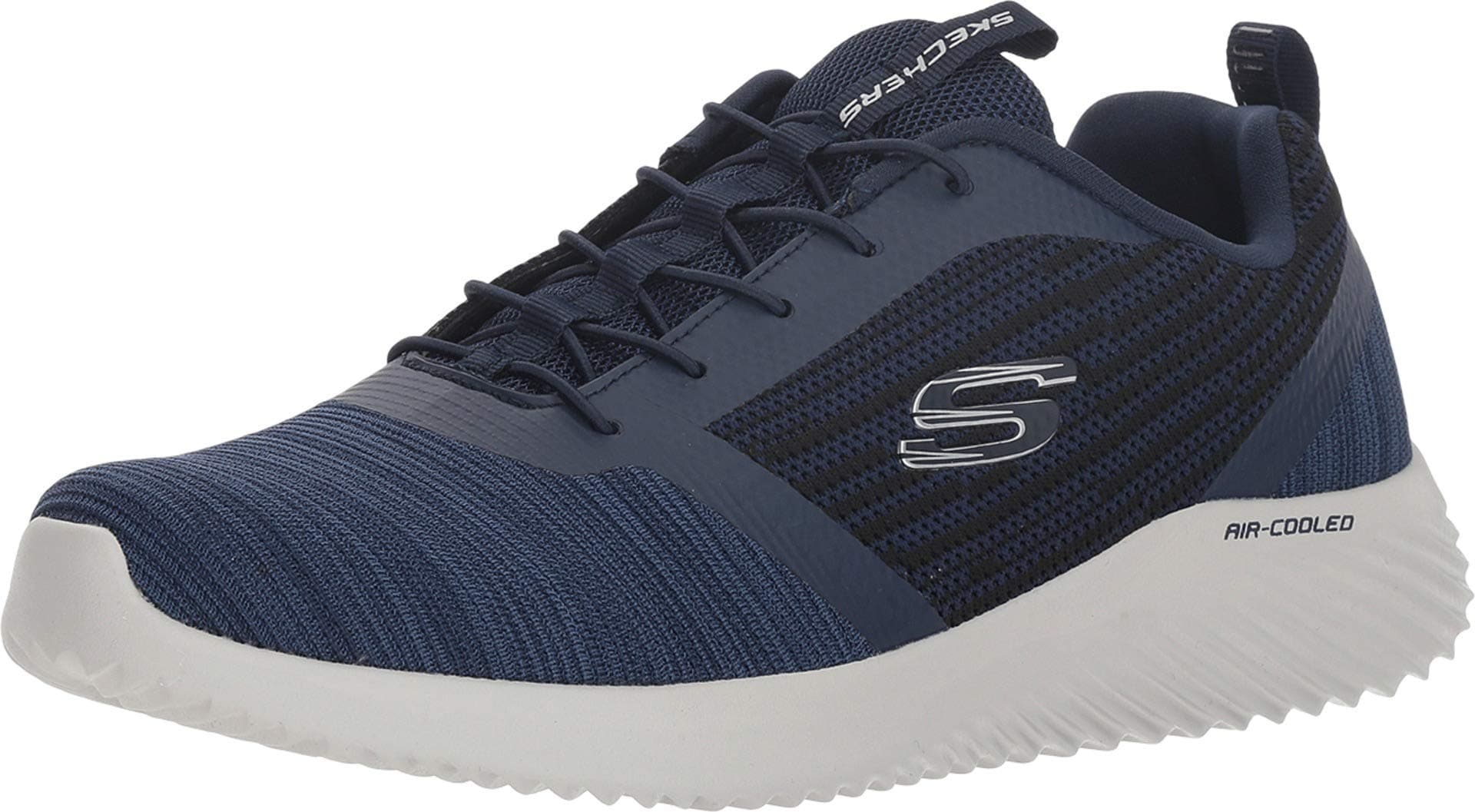 Skechers Herren Bounder Rivato Sneaker 43 EU Navy Mesh Pu Trim Angebot bei HelloDeals