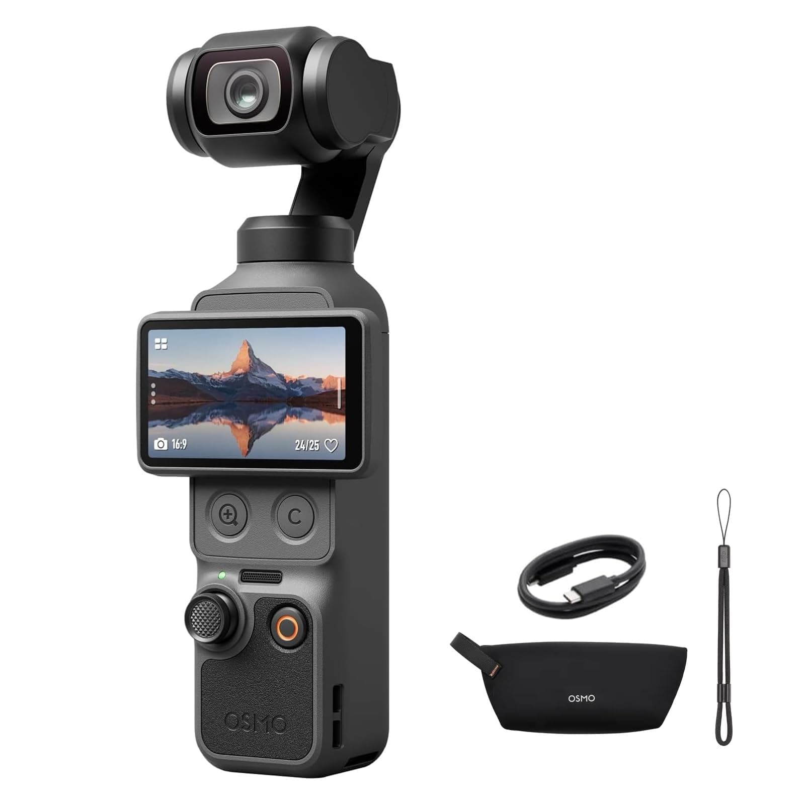 DJI Osmo Pocket 4 Essential Combo, Pocket Gimbal Vlog Kamera, 1″ CMOS und 4K/240fps, 3‑Achsen-Stabilisierung, 2× verlustfreier Zoom, 107 GB integrierter Speicher (Essential Combo) Angebot bei HelloDeals