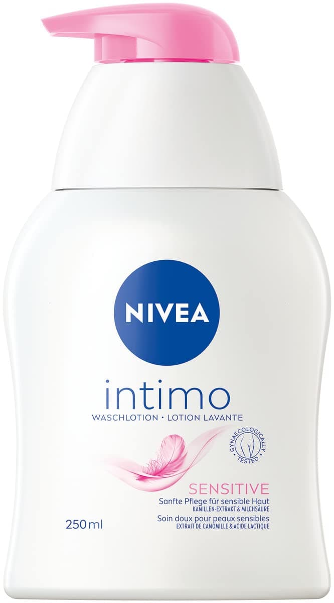 NIVEA Intimo Waschlotion Sensitive (250 ml), Intim Waschgel mit Milchsäure, Kamillenextrakt und Panthenol, Intim Waschlotion für sensible Haut 250 ml (1er Pack) Einzeln Angebot bei HelloDeals