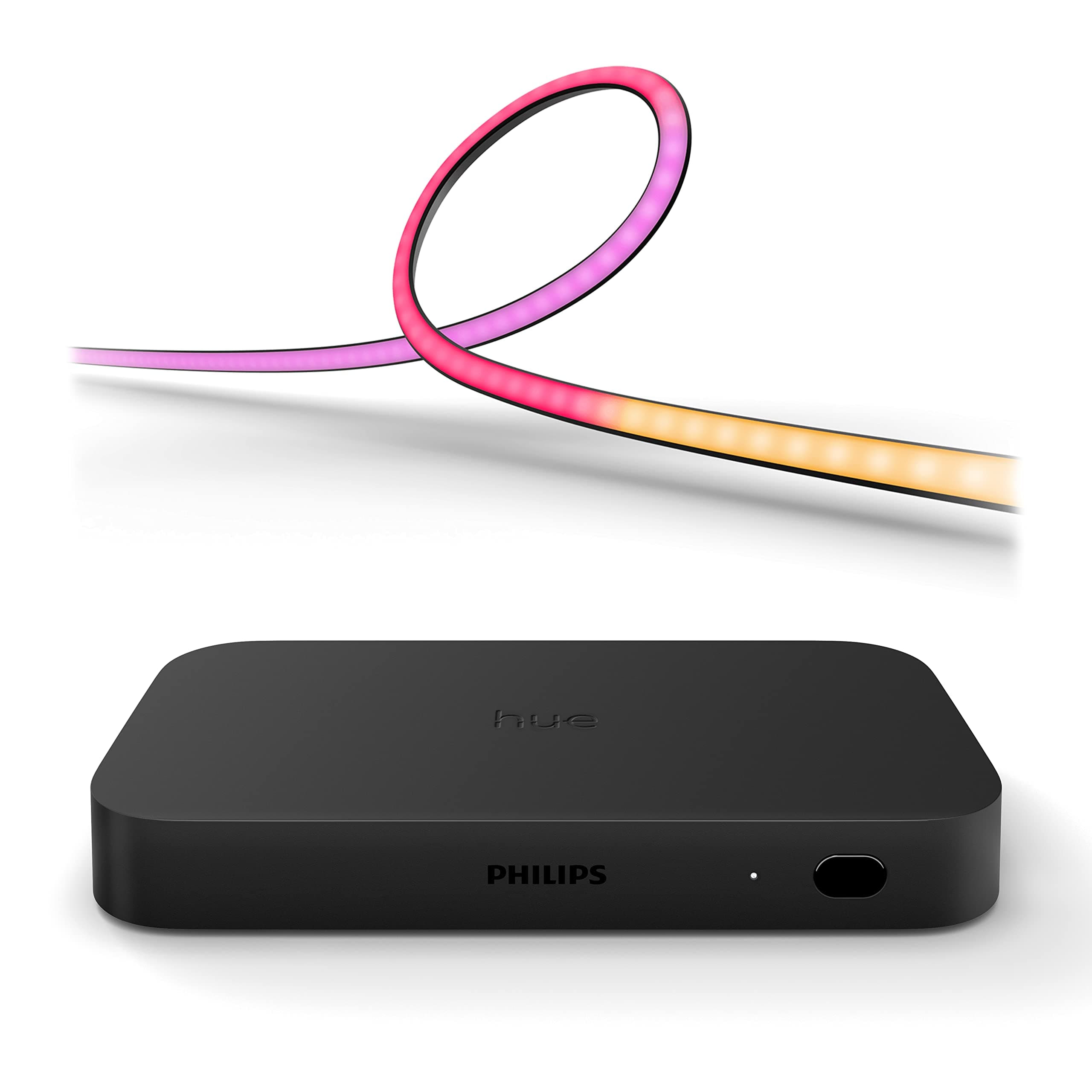 Philips Hue Entertainment Erlebnispaket Für 75 Zoll Bildschirm - Weißes und Farbiges Licht - inkl. 1 Hue HDMI Sync Box 8k (Gen-2), 1 Hue LED Streifen 75 Zoll - Hue White and Color Ambiance Gradient 75-Zoll-Bildschirm Angebot bei HelloDeals