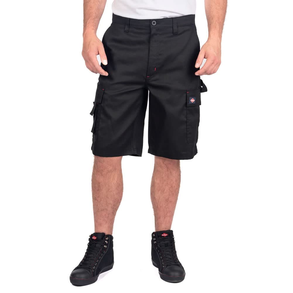 Lee Cooper Workwear Herren Klassische Mehrfachtaschen Cargo Shorts Schwarz 54 Angebot bei HelloDeals