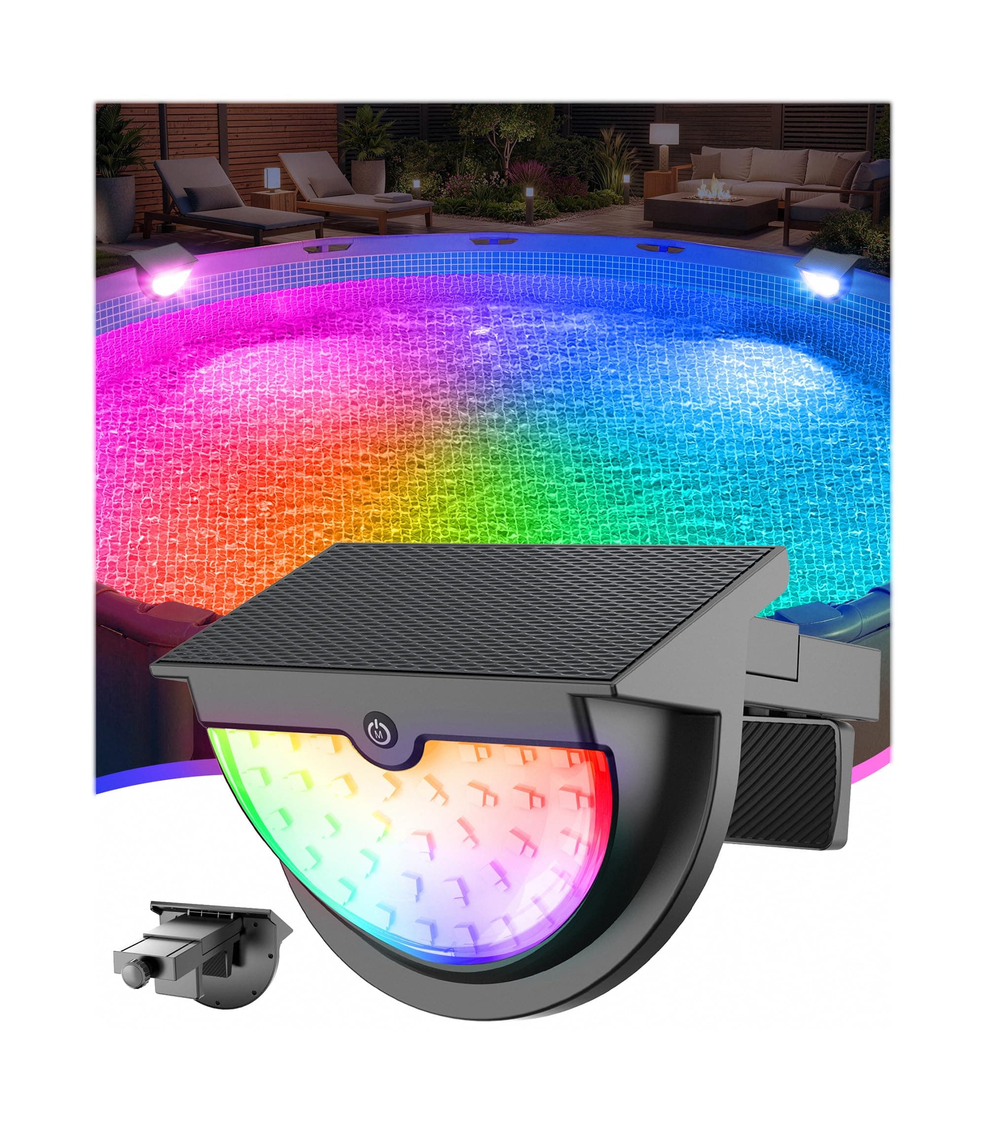 DeeprBetter 2026 Verbessert Poolbeleuchtung Solar, Farbwechsel LED Pool Beleuchtung mit 10 Lichtmodi, IP68 Wasserdicht Solar Pool Lichter & Teichbeleuchtung, Poollampe Schwimmlichter Solar für Garten Angebot bei HelloDeals