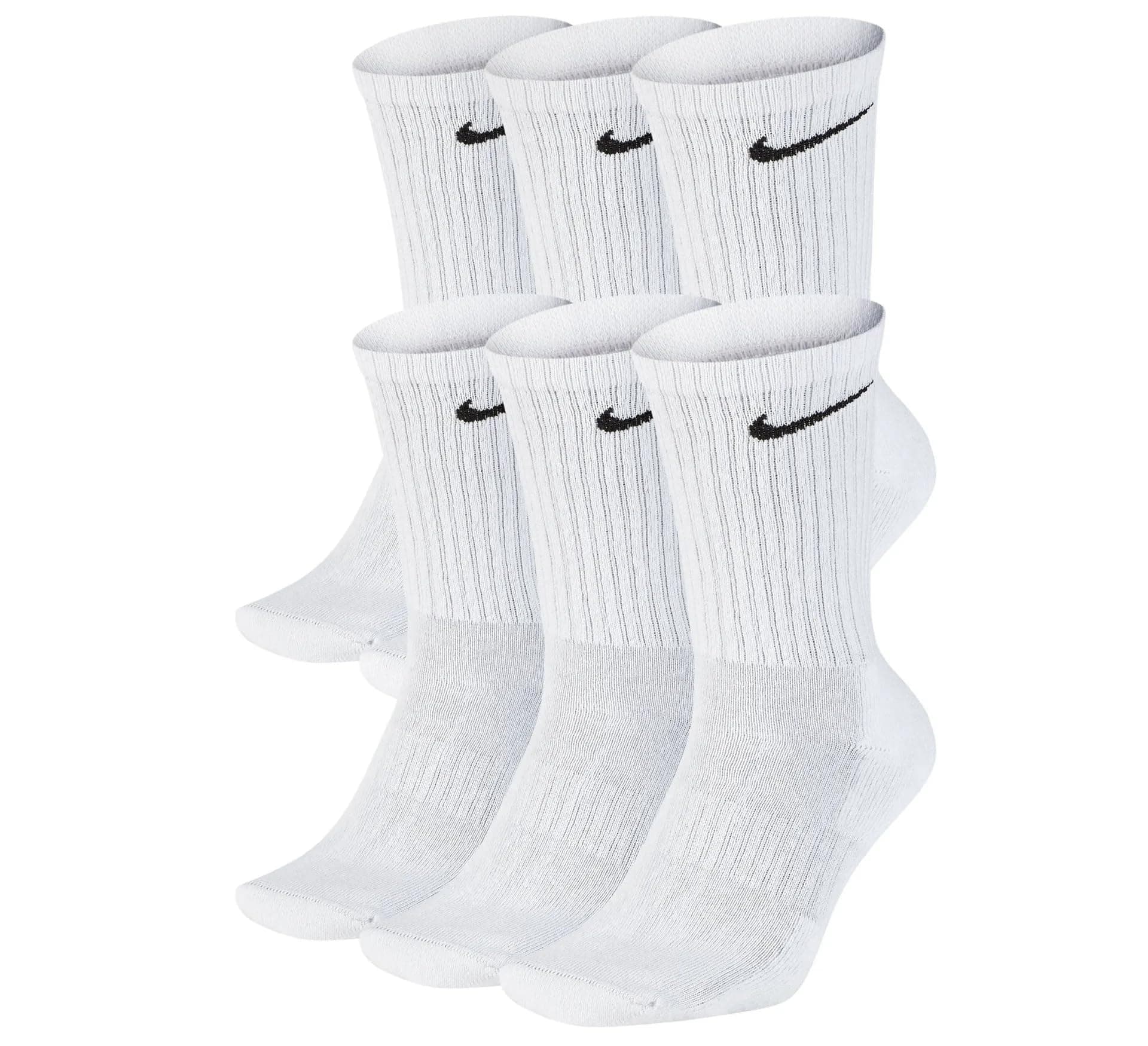 Nike Herren Everyday Cushioned Crew Crew-trainingssocken (6 Paar) 42-46 Weiß/Schwarz (100) Angebot bei HelloDeals