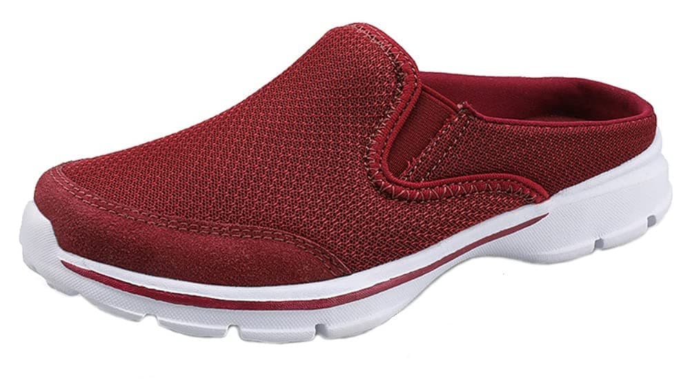 Sisttke Hausschuhe Damen Herren Clogs Slip On Pantoffeln Sommer Outdoor Atmungsaktiv Bequeme Gartenschuhe rutschfest Schlupfschuhe Sabots 37 EU Rot Hh Angebot bei HelloDeals