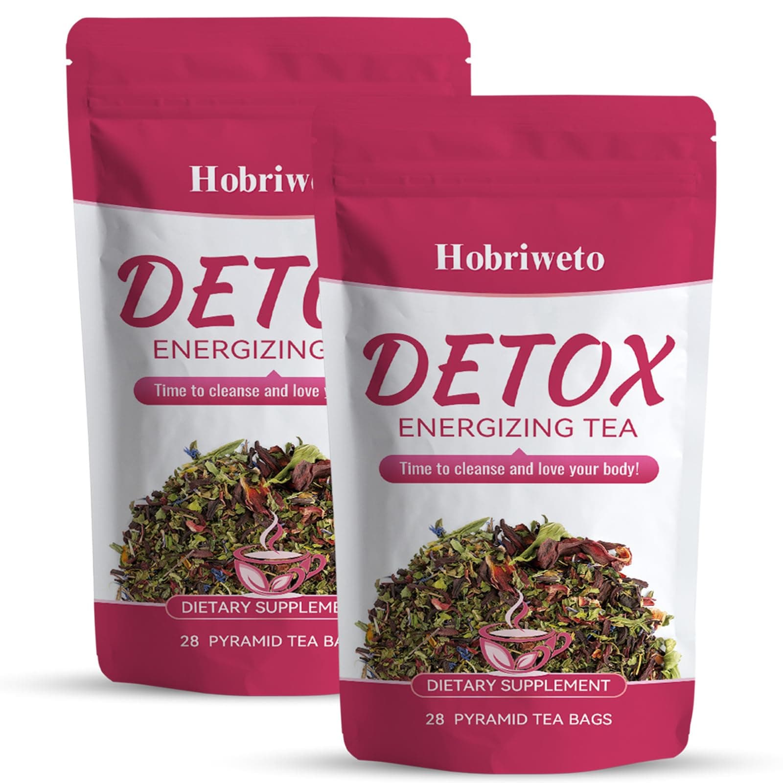 Detox Tee zum Abnehmen – 56 Tage Natürlicher Abnehmentee | Kräutertee mit Grüntee, Oolong, Kamelie Rose | Unterstützt Gewichtsverlust, Entgiftung Verdauung | Vegan mit (28 Teebeutel) rot Angebot bei HelloDeals