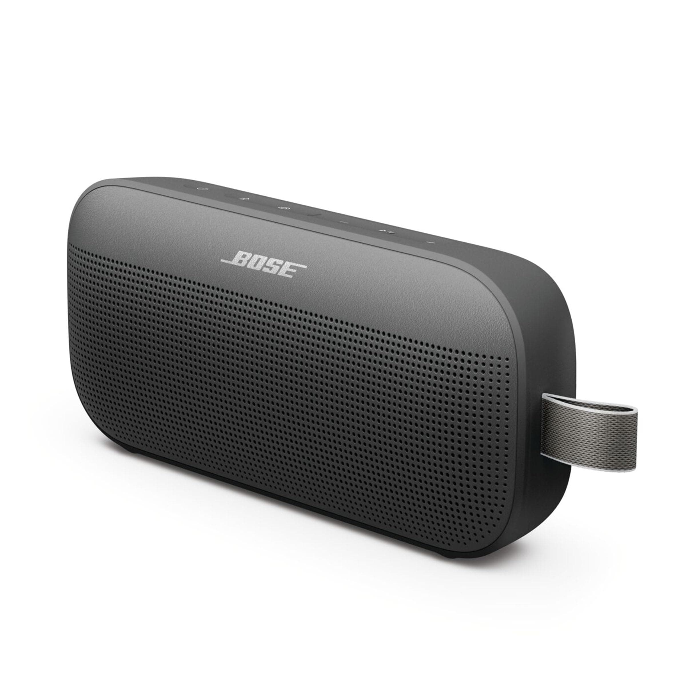 Bose SoundLink Flex Tragbarer Bluetooth Lautsprecher (2. Gen.), Tragbarer Outdoor Lautsprecher, wasserdicht und staubdicht, mit naturgetreuem Klang, bis zu 12 Stunden Akkulaufzeit, Schwarz Schwarz Mit Mikrofon Angebot bei HelloDeals