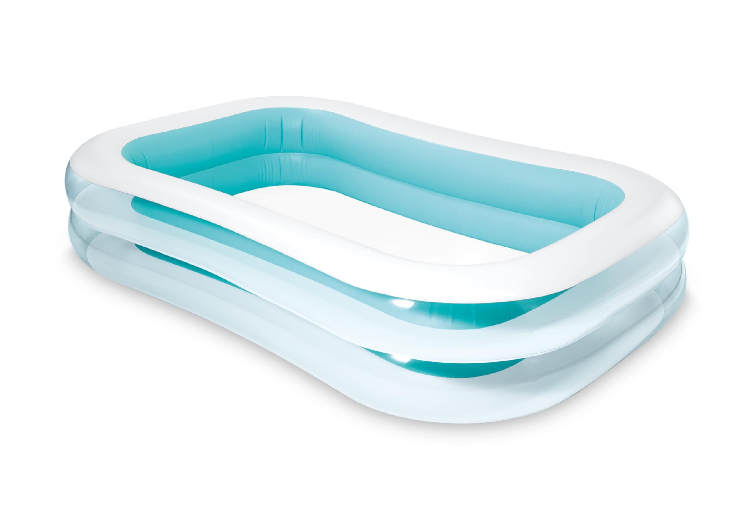 Intex 56483NP - Aufblasbarer Familienpool Rechteckig, Vinyl, Mehrfarbig, 262x175x56 cm Himmelblau 262x175x56 cm Angebot bei HelloDeals