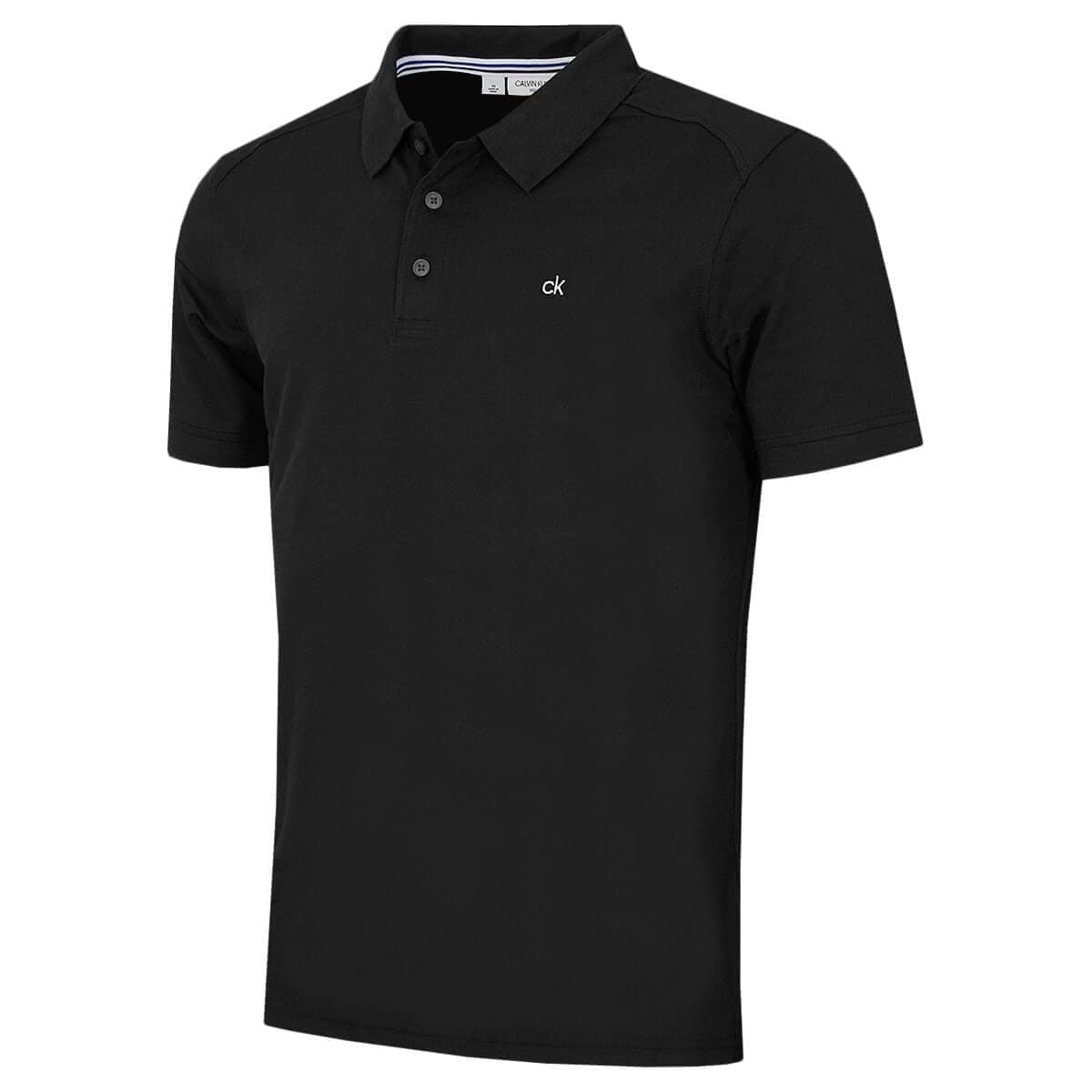 Calvin Klein Herren 2026 Golf Polo Campus leicht atmungsaktiv Stretch Poloshirt L Schwarz Angebot bei HelloDeals