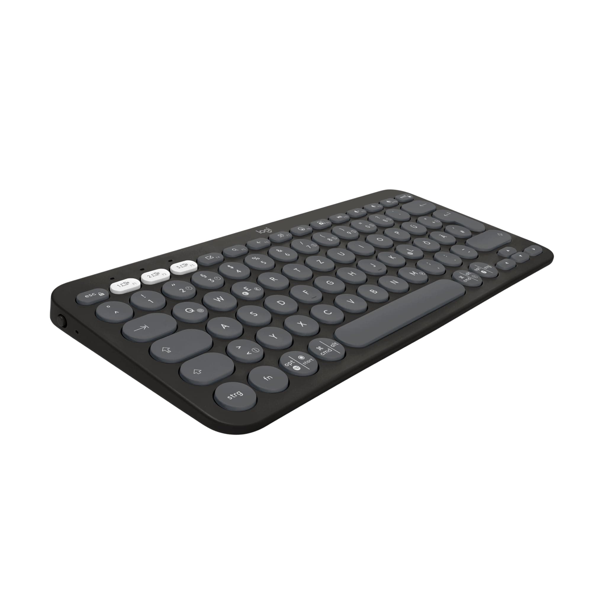Logitech Pebble Keys 2 K380s, kabellose Multi-Device Bluetooth-Tastatur mit anpassbaren Sondertasten, schlank, mobil, Easy-Switch - Windows, macOS, iPadOS, Android, ChromeOS, Deutsches QWERTZ-Graphit Graphit K380S Angebot bei HelloDeals