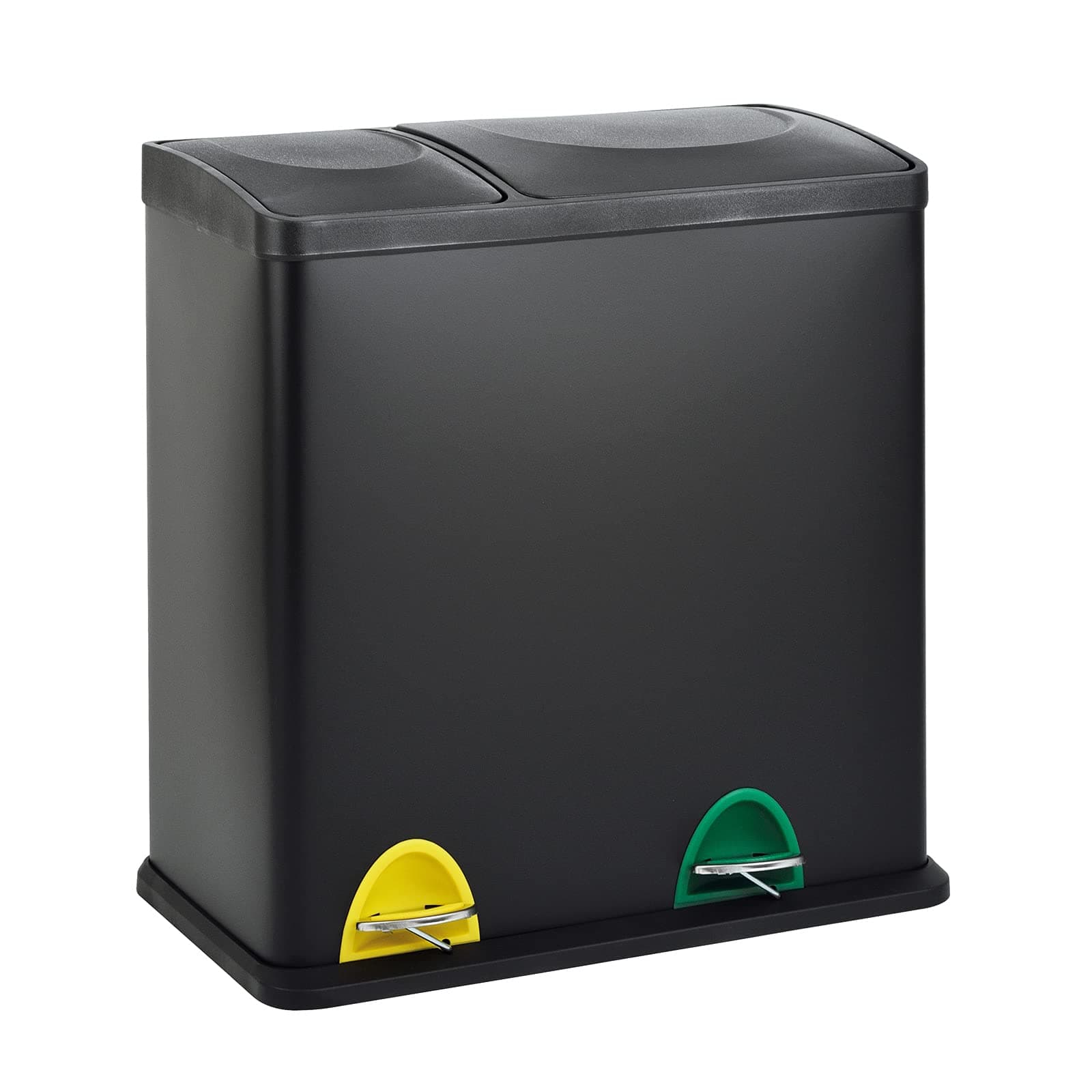 SVITA TC2Combo35 Mülleimer 35Liter kombiniert 12L+23L doppelt Abfalleimer Küchen-Eimer 2er- Mülltrennung Treteimer Schwarz 35 Liter (12+23L) Schwarz Angebot bei HelloDeals