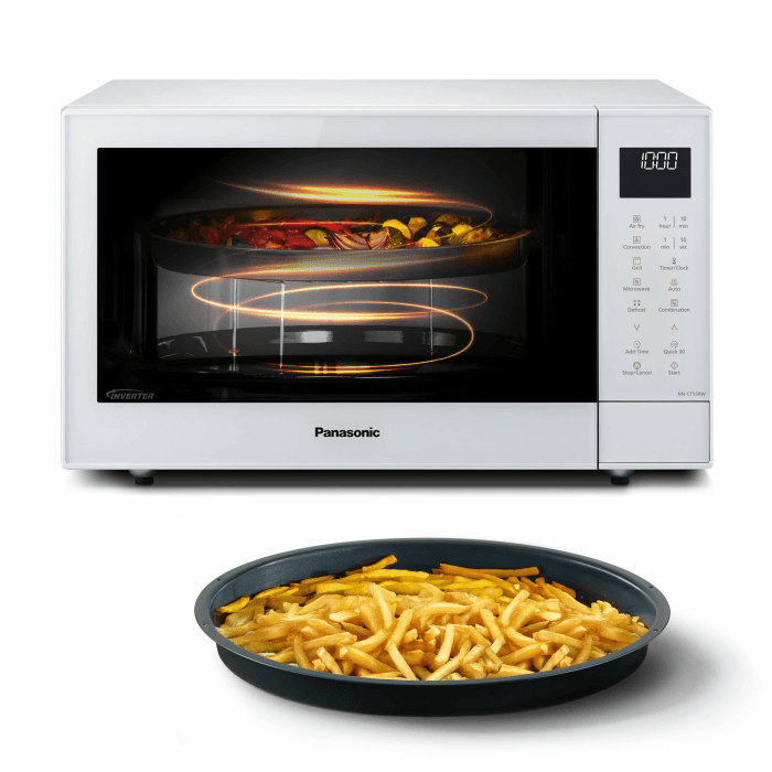 Panasonic NN-CT55RWEPG 27L 4-in-1 Kombi-Mikrowelle mit Airfryer-Funktion, 1000W Inverter, 1300W Grill, Umluft, 19 Automatikprogramme, Weiß Angebot bei HelloDeals