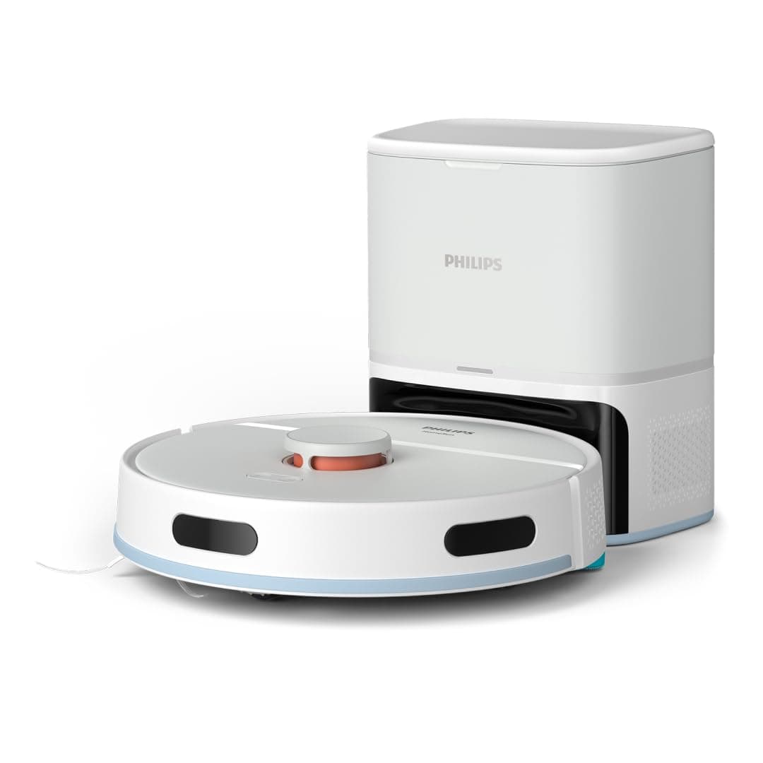 Philips Homerun Serie 2000: 2-in-1 Saug- und Wischroboter, 130 Minuten Laufzeit, Lasernavigation, Teppichboost, Absaugstation, App-gesteuert, Arktikweiß (XU2100/20) Mit Absaugstation 2000 klassisch Weiß Angebot bei HelloDeals