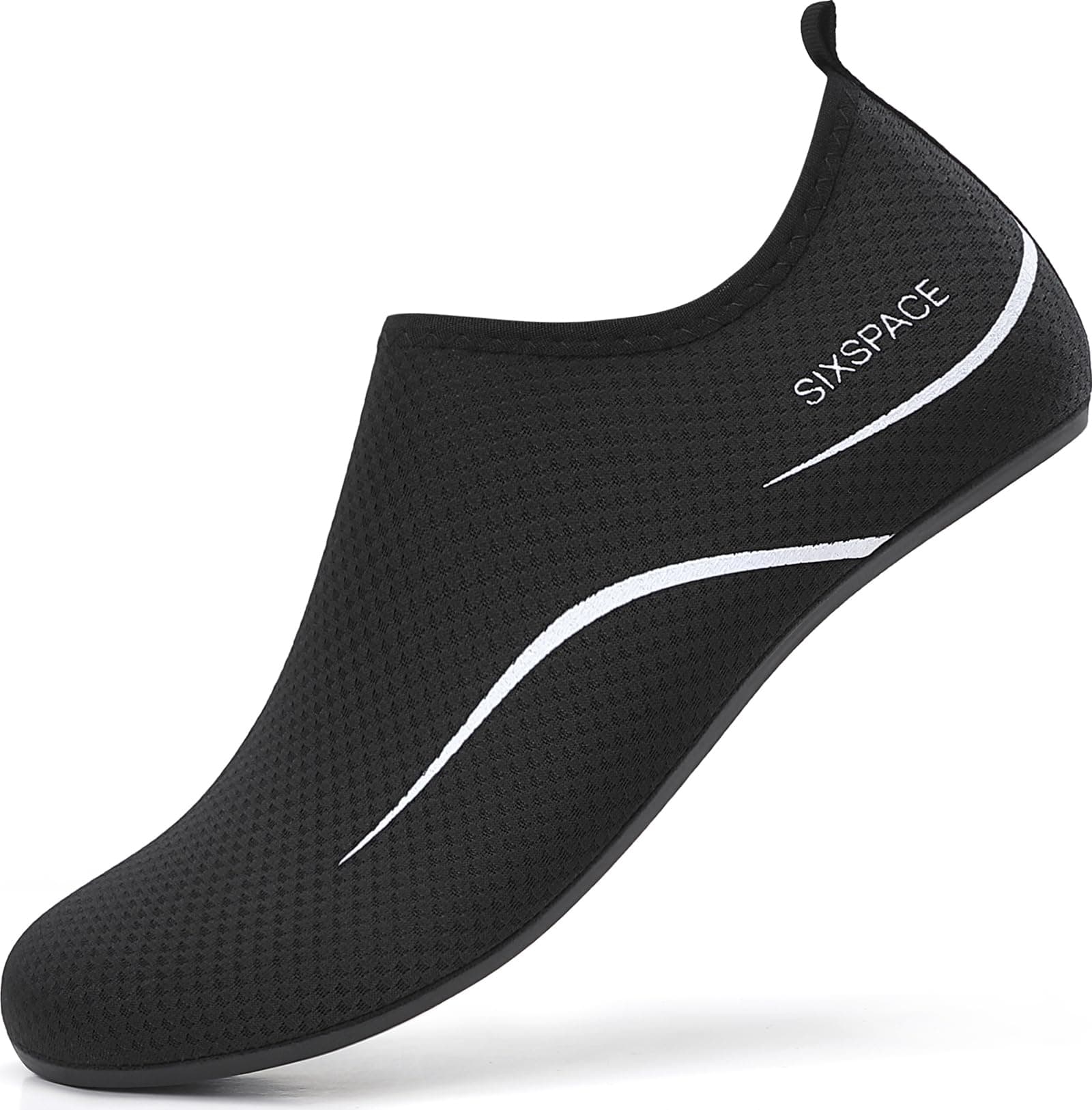 Sixspace Herren Damen Badeschuhe Wasserschuhe Aquaschuhe Strandschuhe Schnell Trocknend Slip on Breathable Schwimmschuhe Surfschuhe für Beach Pool Surfen Yoga 37 EU 487 Schwarz Angebot bei HelloDeals
