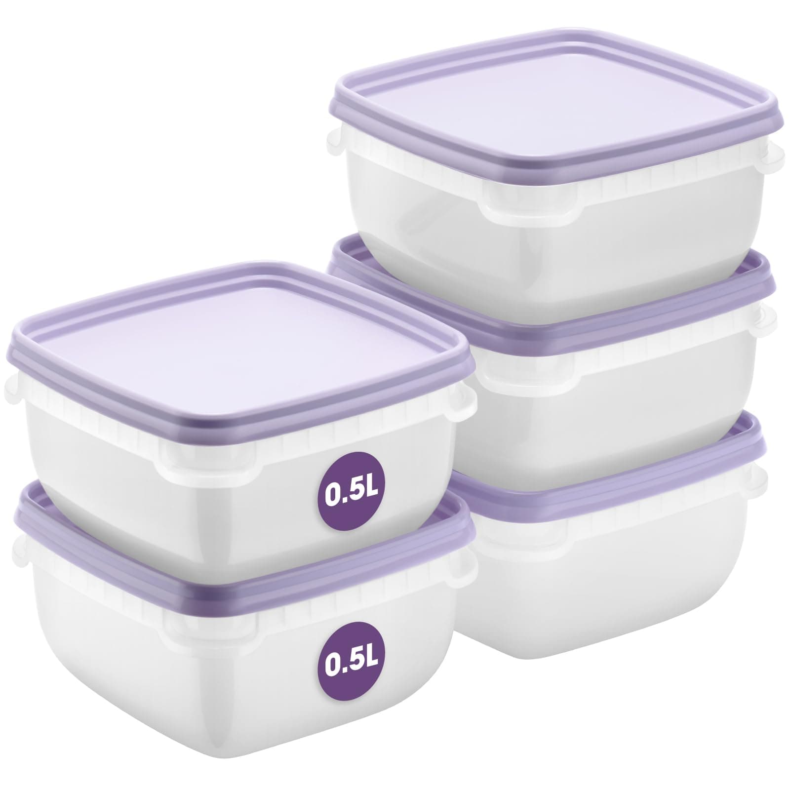 SmartStore Frischhaltedosen mit Deckel und Kühlschrank Organizer 0.5L 5er Set | Geeignet für Kühlschrank und Gefrierschrank | BPA freie meal prep boxen | Gefrierbox Set Angebot bei HelloDeals