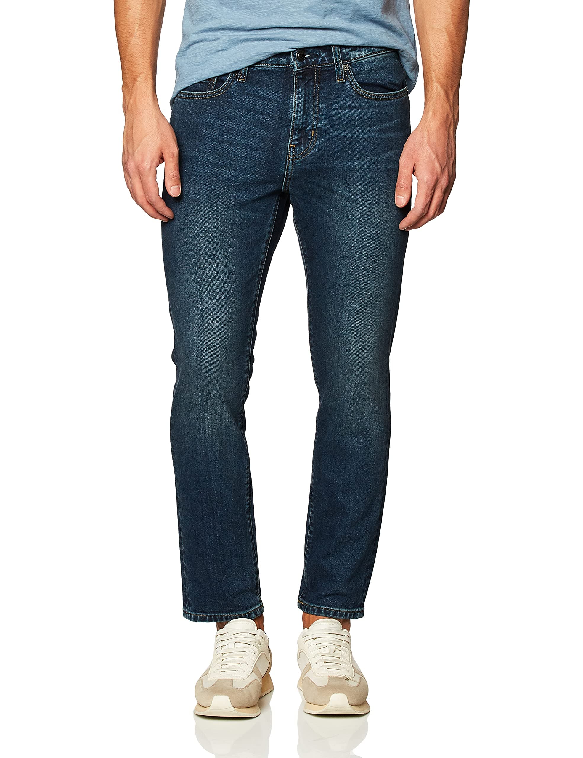 Amazon Essentials Herren Slim-Fit-Jeans - Auslauffarben 42W / 30L Dunkle Waschung Angebot bei HelloDeals