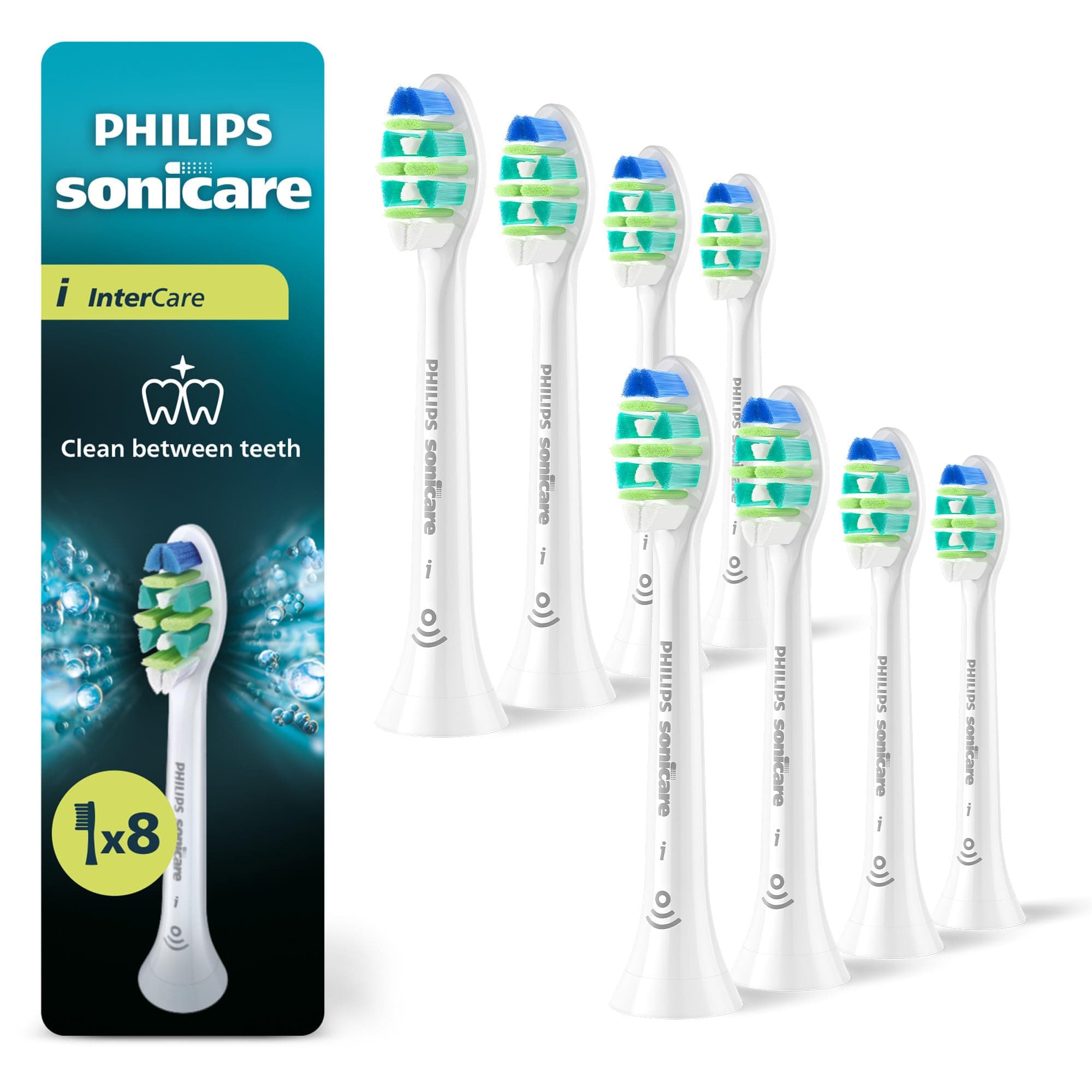 Philips Sonicare InterCare – Original-Ersatzbürstenköpfe für elektrische Zahnbürsten, Weiß, 8er-Pack, HX9008/87 Angebot bei HelloDeals