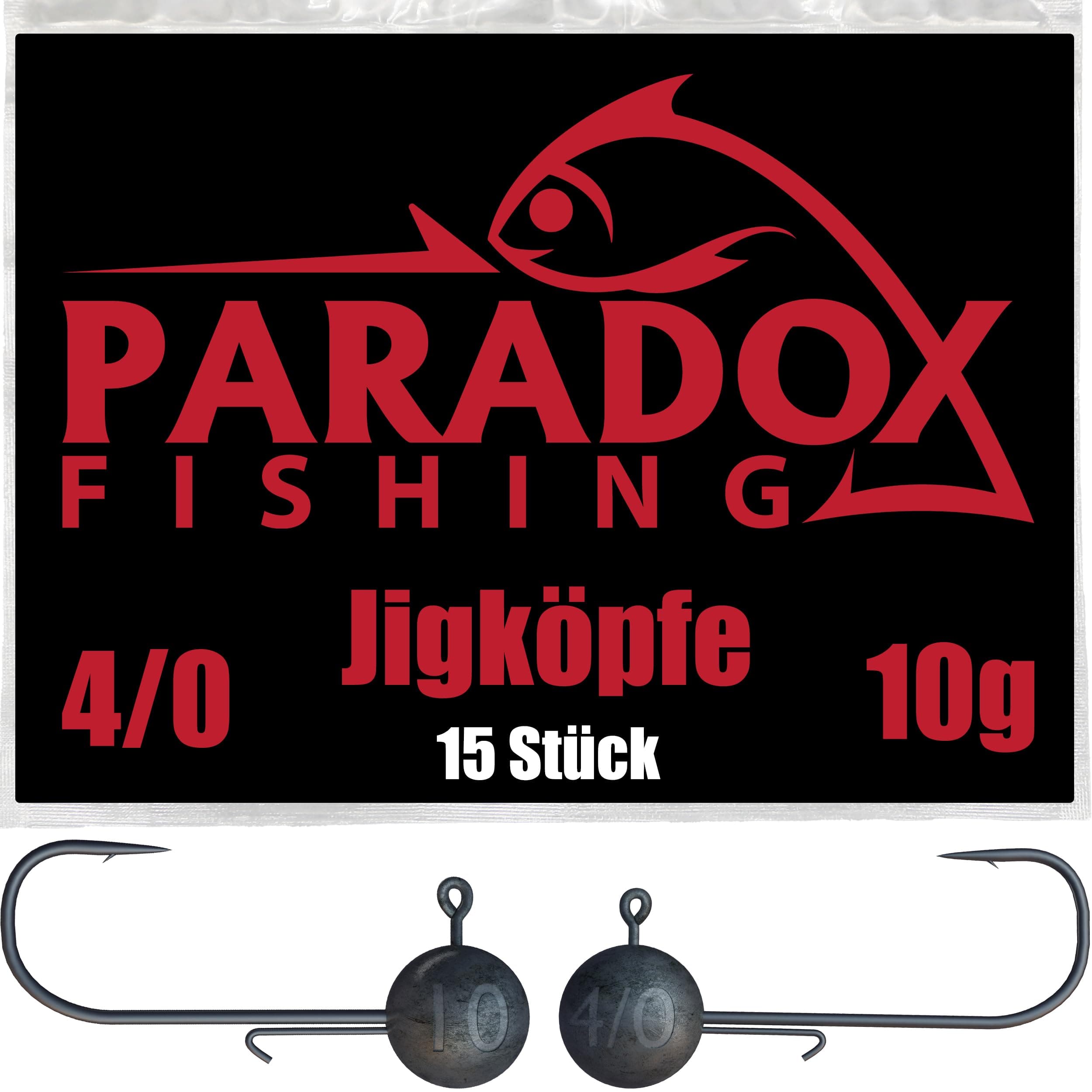 Paradox Fishing Jigköpfe Sets 2/0 3/0 4/0 5-28g - 15/25 St. - Jig Köpfe Gummifisch mit Jighead für Gummifische Zander Angelzubehör 4/0 15x 10g Angebot bei HelloDeals