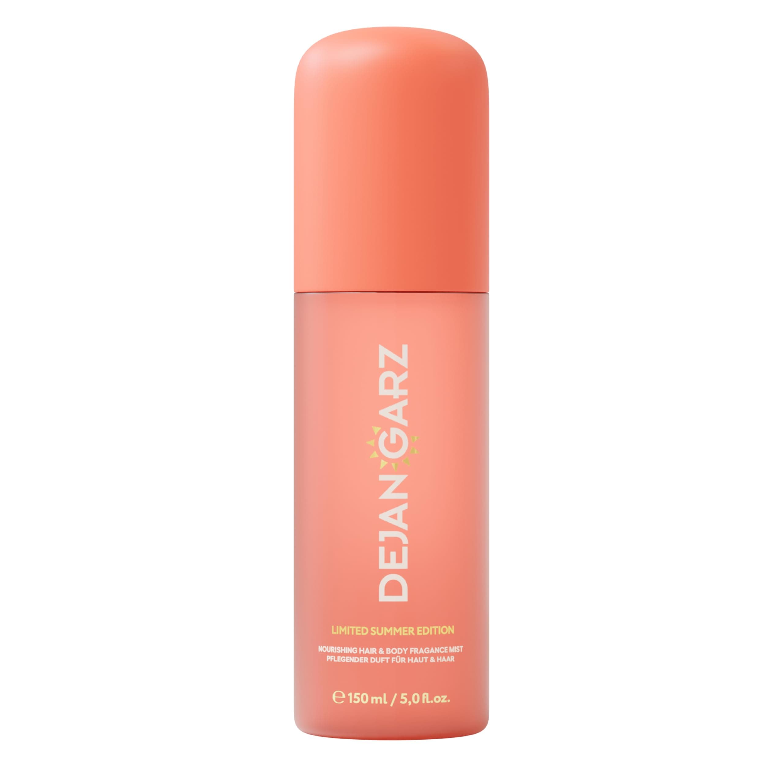Dejan Garz Hair & Body Mist Summer Limited Edition – Duftspray Haare & Körper mit Kokos, Vanille & Karamell – Haarparfüm & Body Mist Damen – Sommerduft Körperspray – Vanille Body Spray (150 ml) Angebot bei HelloDeals