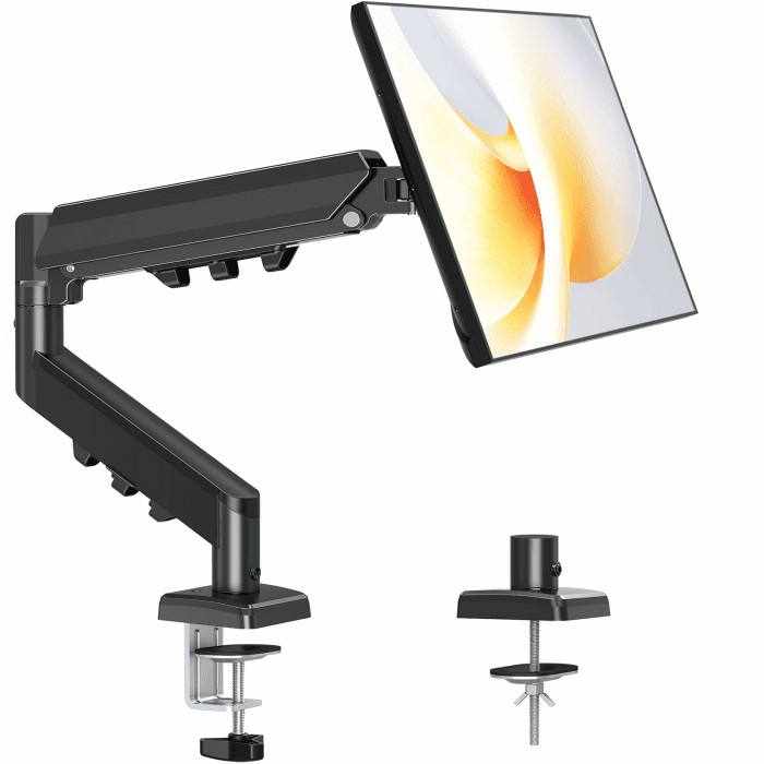 MOUNTUP Monitor Halterung für 13-32 Zoll Monitore 2-9 kg, VESA 75/100mm, Gasdruckfeder Arm, 360° Drehbar Höhenverstellbar Schwenkbar Neigbar, EU8015B Single arm Angebot bei HelloDeals