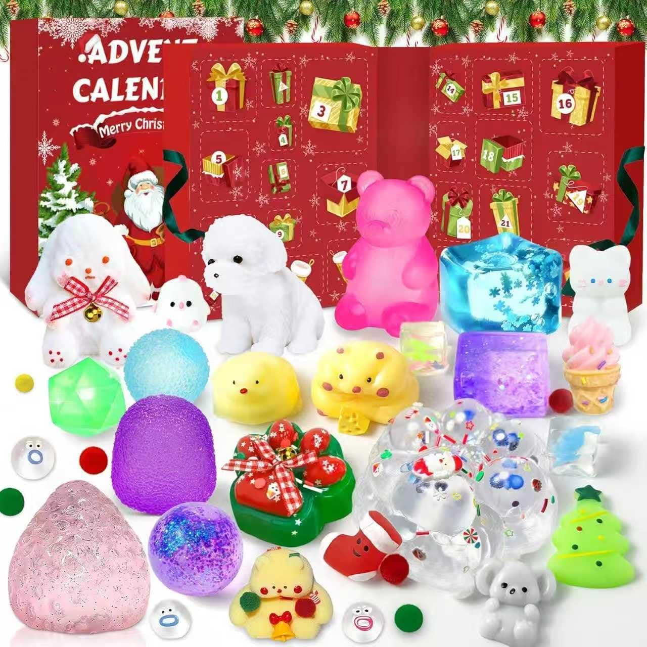 Adventskalender 2025, Fidget Toy Weihnachts Countdown Kalender, Fidget Advent Calendar mit 24 Pcs Überraschungen Party Von Sensorik Toys für Kinder, Taba Weihnachtsfeier Geschenke Angebot bei HelloDeals