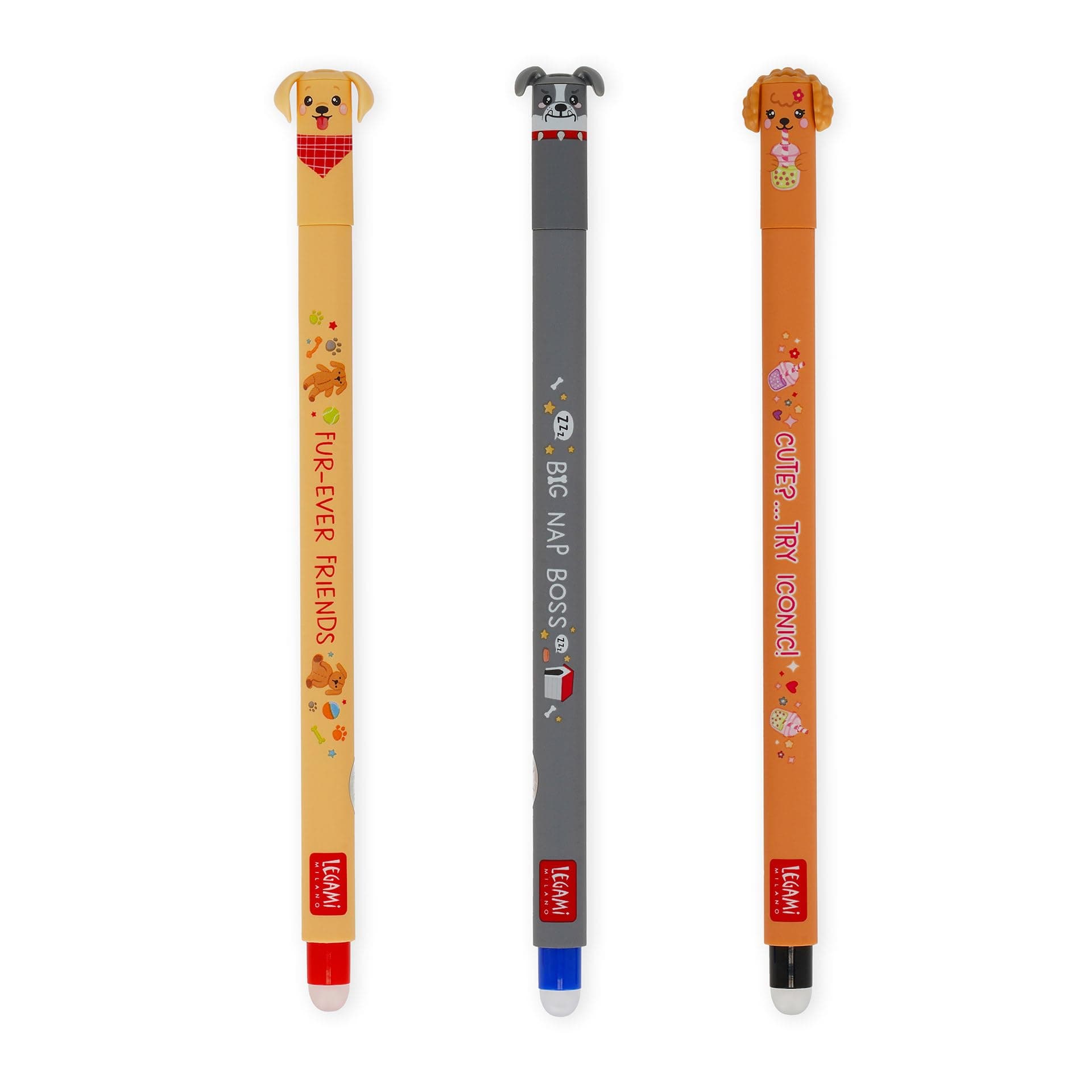 Legami - Set mit 3 radierbaren Stiften - Erasable Pen - Fur-ever Friends 3 stück (1er Pack) FUR-EVER-FRIENDS Angebot bei HelloDeals