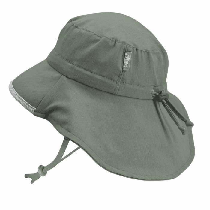 Jan & Jul Kinder Grow-with-Me Aqua-Dry Abenteuer-Sonnenhut 2-5 Jahre Militär-Grün Angebot bei HelloDeals