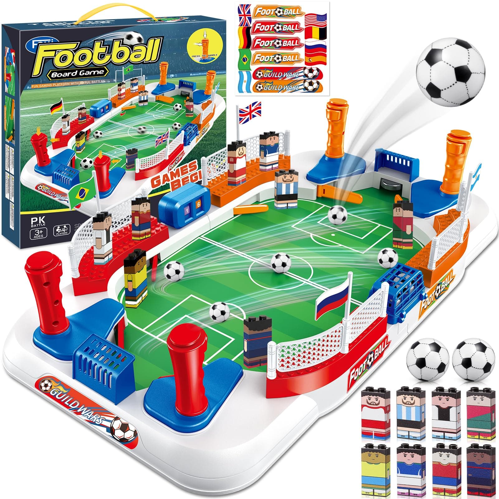 Mini-Tischkicker Kinder Tischfussball Spiel - Messi Fußball WM 2026 Geschenke Jungen | Familien-Brettspiel & Partyspaß für Groß & Klein Weiß Angebot bei HelloDeals