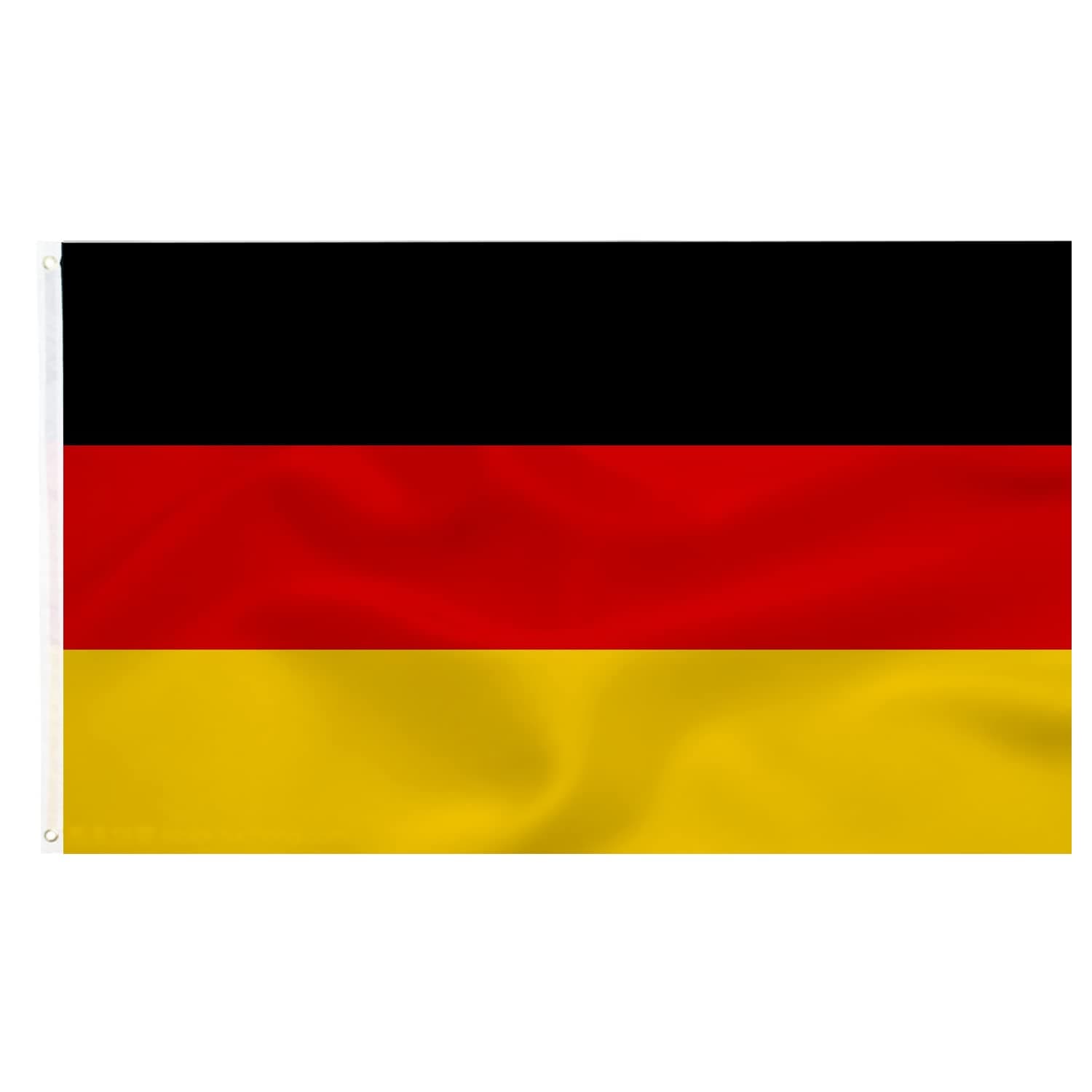 Germany Flag Deutschland Fahne 90 x 150 cm- Deutsche Flagge Polyester leuchtenden Farben mit Messing-Ösen Angebot bei HelloDeals