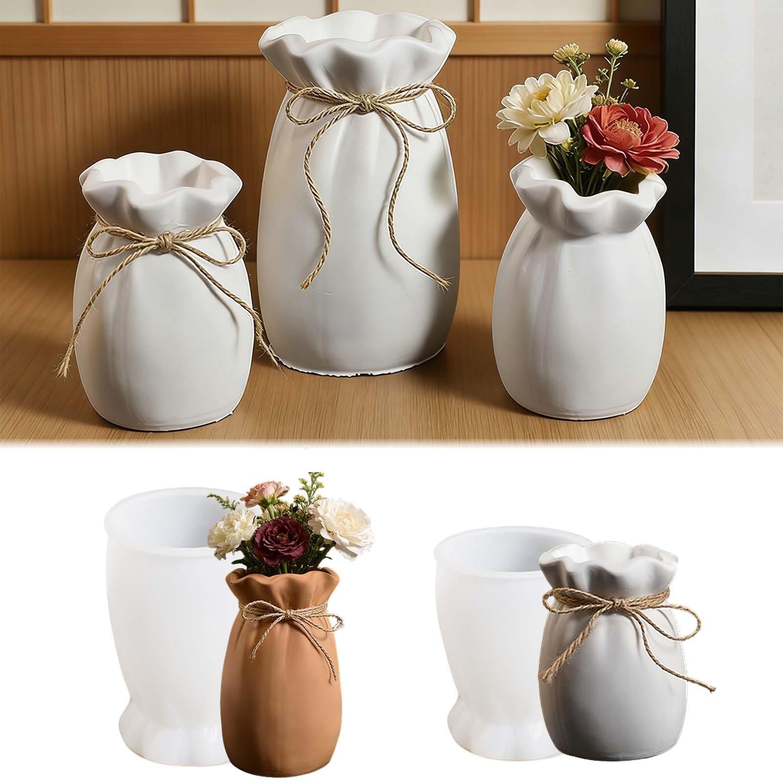 2 Stück Vasen Silikonform FORMVERSITY, Silikonformen Gießformen Vasen Set Gießformen Silikon, Epoxidharz Formen Silikon Gipsformen Zum Gießen, Diy Blumenvase Silikonform für Bastelarbeiten Angebot bei HelloDeals