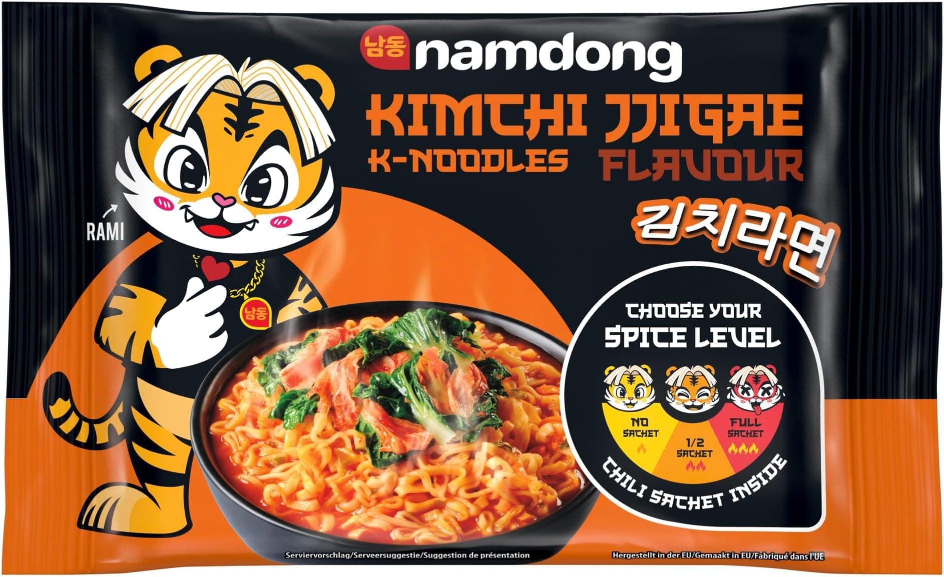 Namdong Kimchi Jjigae Flavour K-Noodles Beutel 1 Portion (Packung mit 10) Kimchi Jjigae 1 Stück (Packung mit 10) Angebot bei HelloDeals
