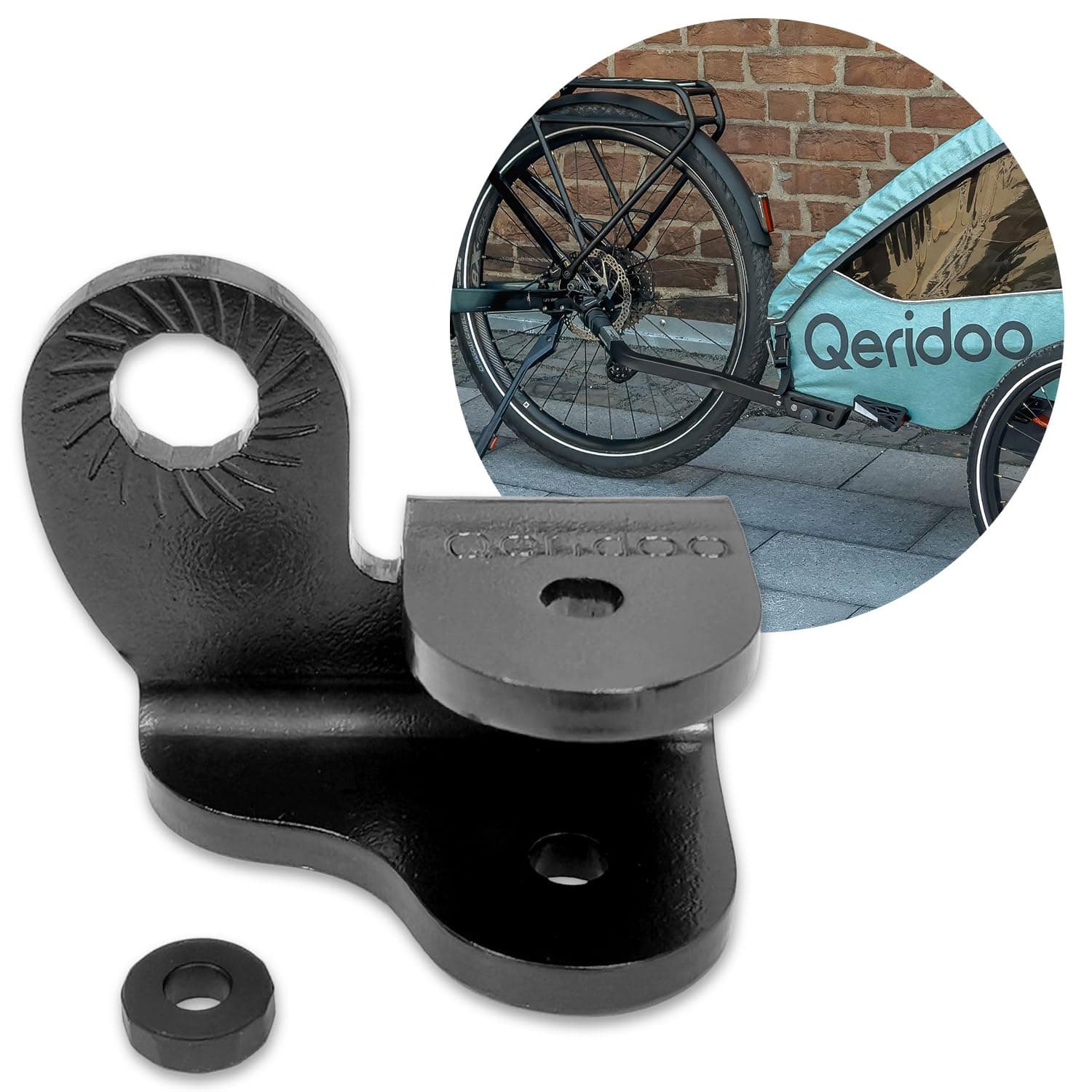 Qeridoo KUFA-20 Fahrradkupplung | Universeller Anhänger-Anschluss | Robuste Edelstahl-Kupplung für Qeridoo Anhänger. Ideal für E-Bikes, mit praktischem Verdrehschutz-System Einheitsgröße Angebot bei HelloDeals