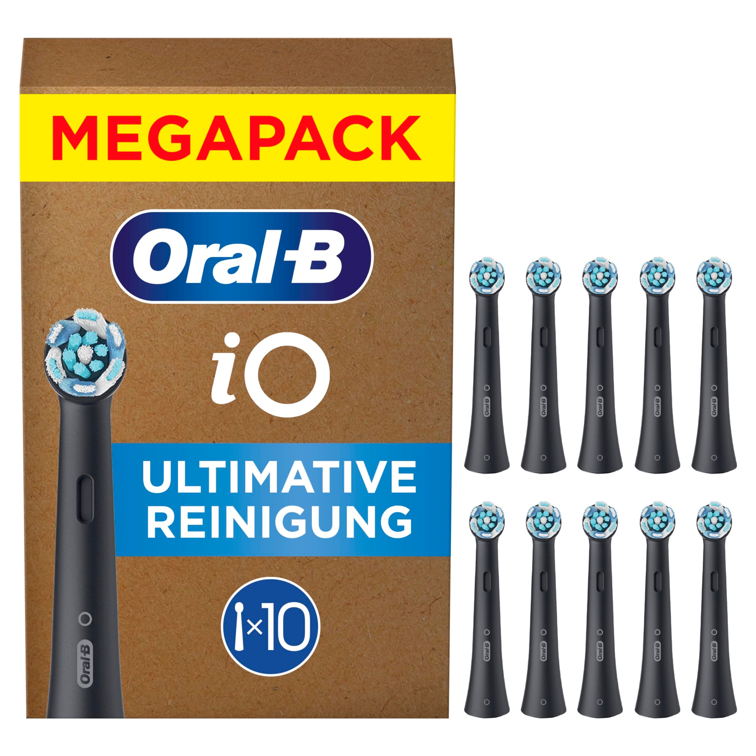 Oral-B iO Aufsteckbürsten Ultimative Reinigung, Schwarz, 10 Stück - Original Zahnbürstenaufsatz für Elektrische Zahnbürste, Zahnbürstenköpfe für Fortschrittliche Tiefenreinigung 1 stück (10er Pack) Angebot bei HelloDeals