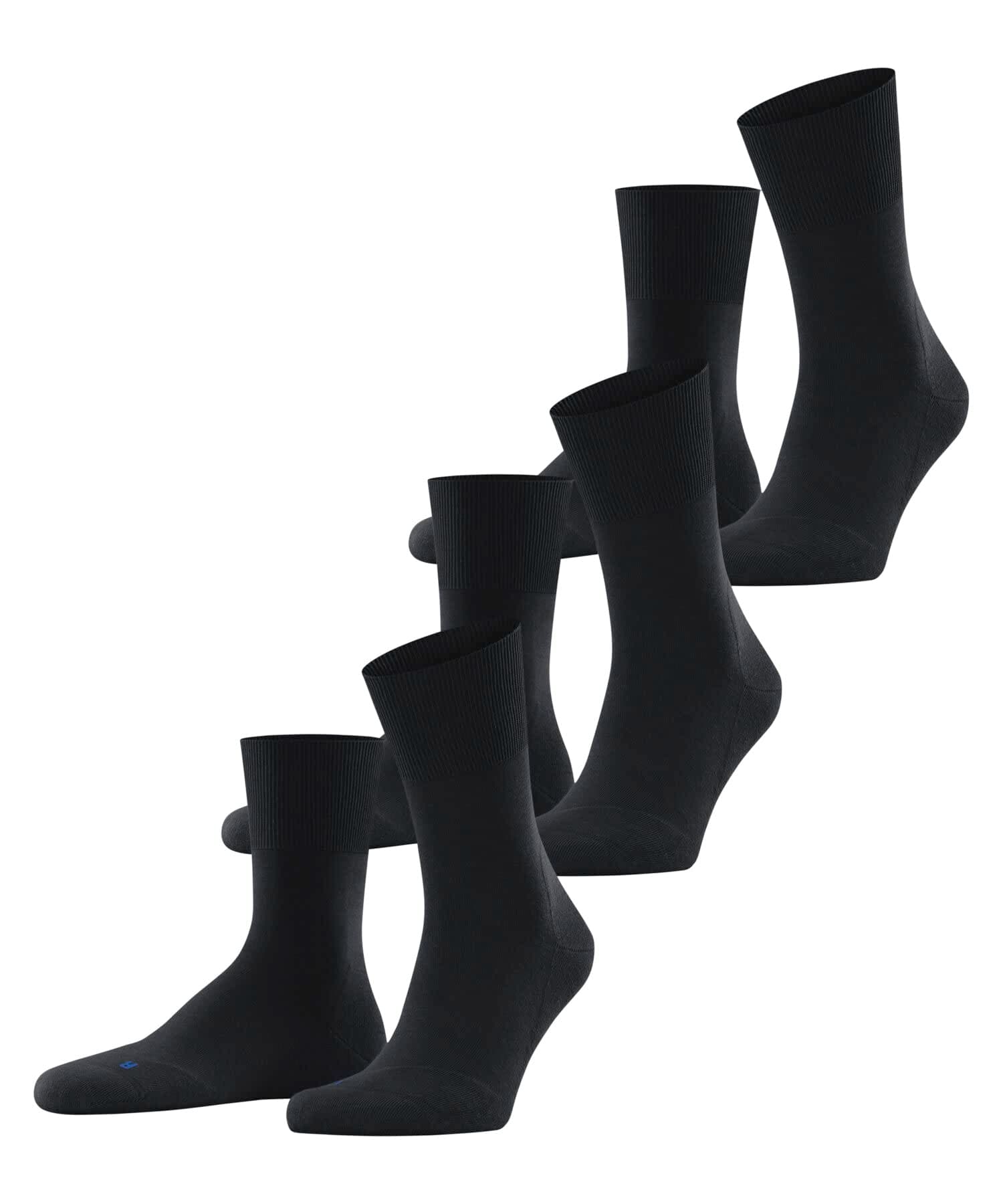 FALKE Unisex Run 3-Pack Socken schnelltrocknende atmungsaktive Baumwolle leichte Polsterung mit Plüschsohle Freizeitsocken verstärkt sportlich Alltag für Sneaker Multipack 3 Paar 39-41 Schwarz Black 3000 Angebot bei HelloDeals