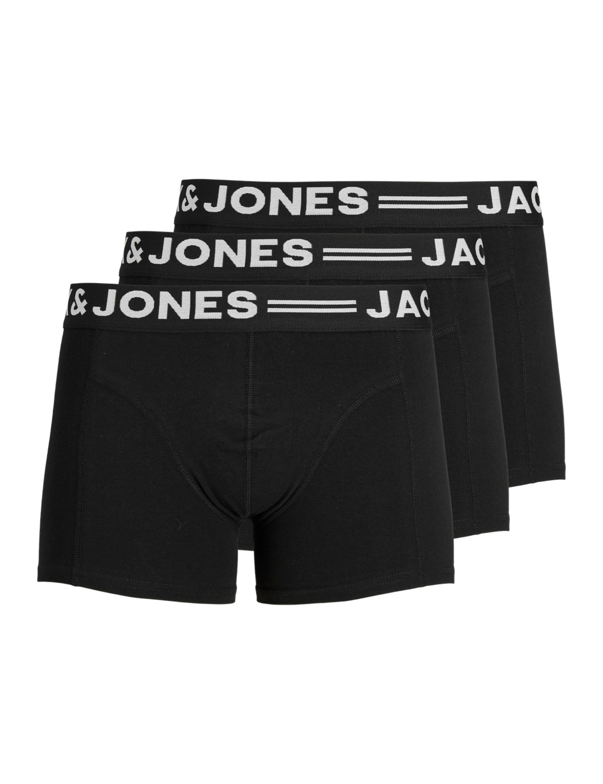 JACK & JONES Herren Sense Trunks 3-Pack Boxershorts, Black 1, M EU Angebot bei HelloDeals