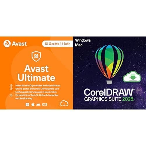 Avast Ultimate 2026 | 10 Geräte + CorelDRAW Graphics Suite 2025 Angebot bei HelloDeals