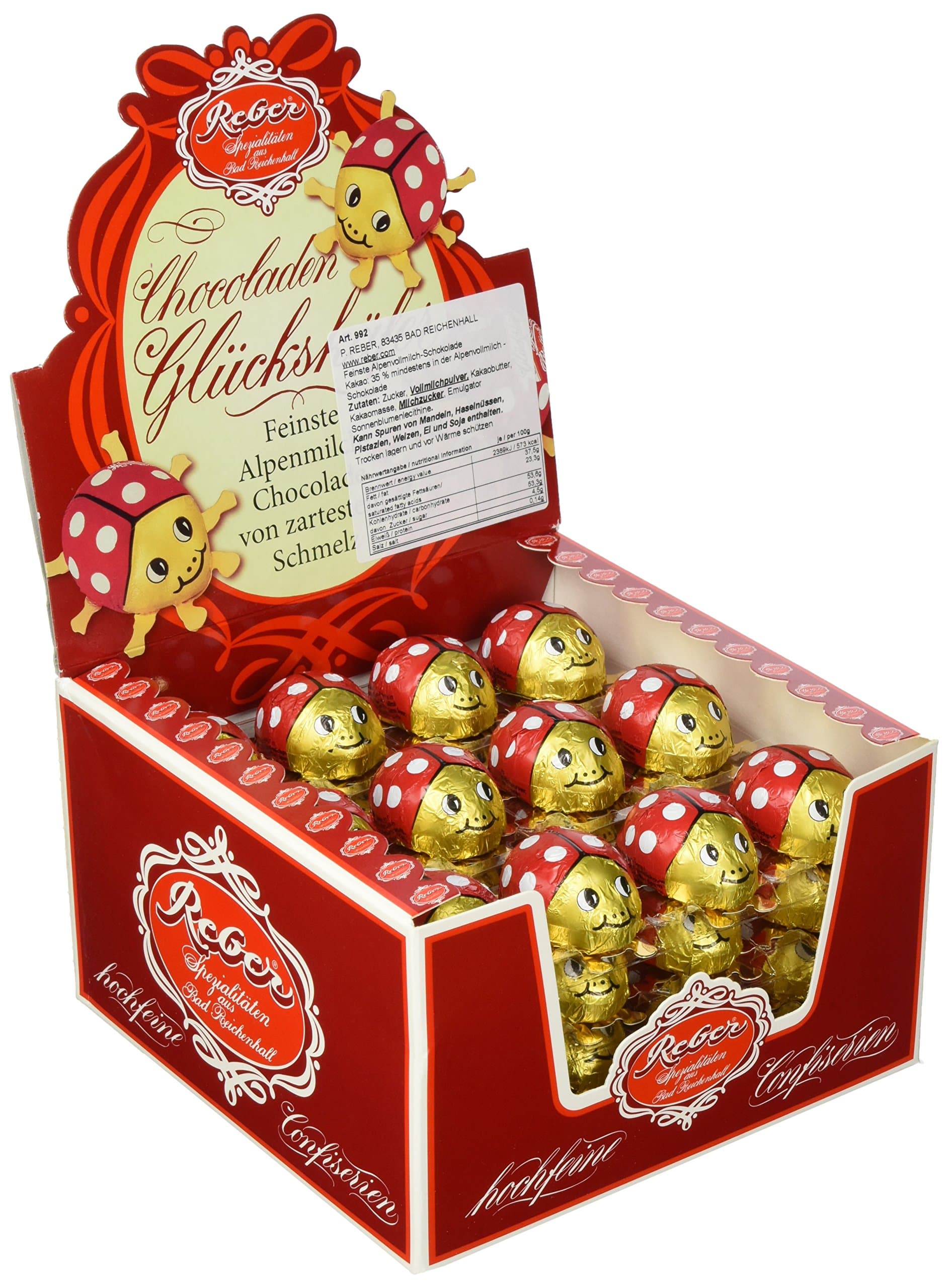 Reber Chocolade Glückskäfer, 48er Pack (48 x 15 g) Angebot bei HelloDeals