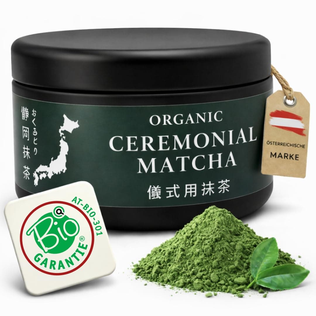 myMatcha Bio Ceremonial Grade Matcha Pulver – 30g – reiner Grüntee aus Shizuoka, Japan – erste Ernte, traditionell steinvermahlen, 100% Bio-Qualität (AT-BIO-301) - Premium Edition Ceremonial Matcha - Premium Angebot bei HelloDeals