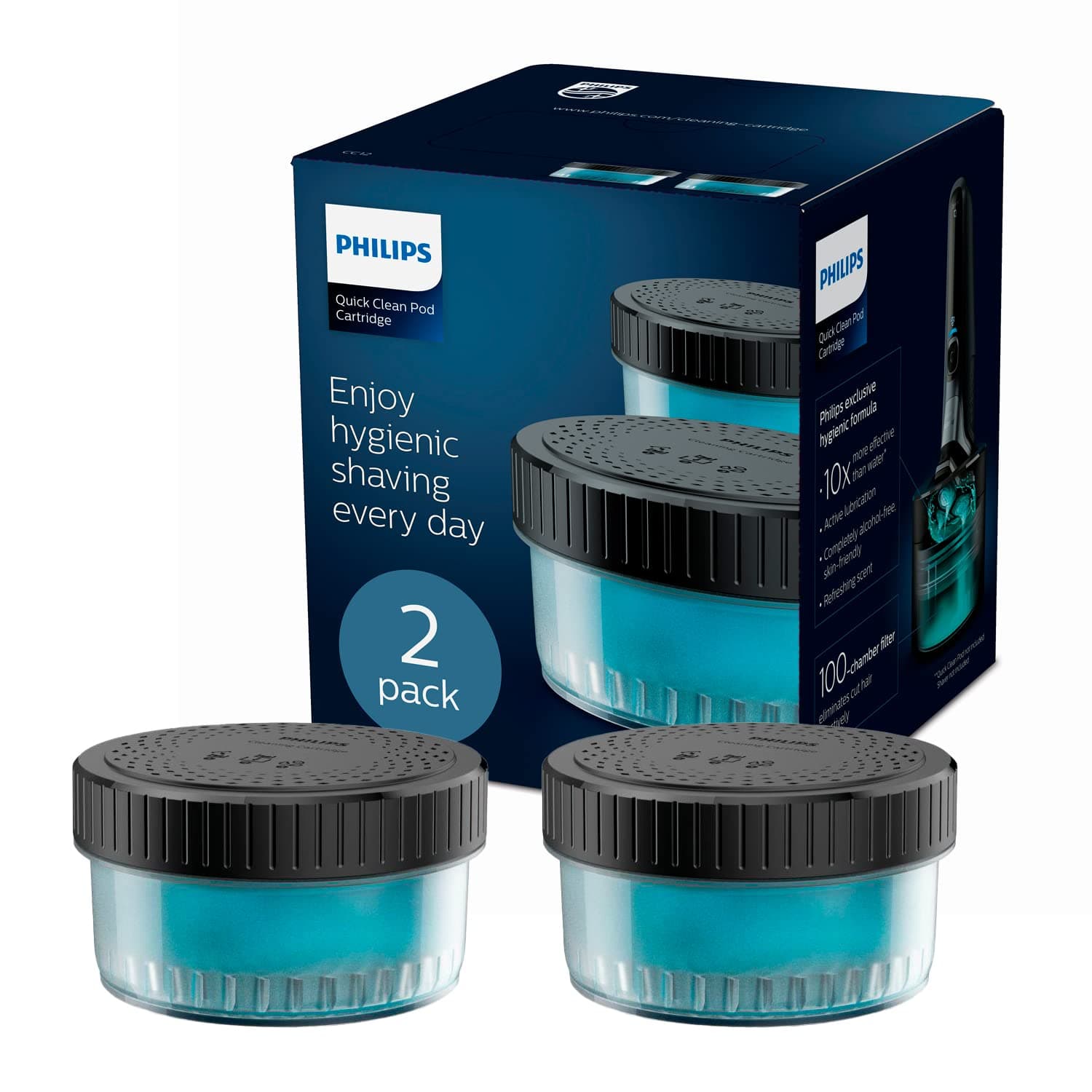 Philips Quick Clean Reinigungskartusche (Modell CC12/50) 2 Stück Einzeln Angebot bei HelloDeals
