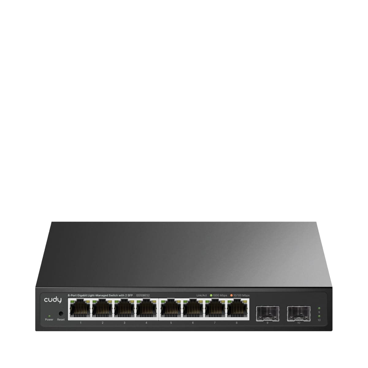 Cudy GS108ES2 8 Port Gigabit Light Managed Switch mit 2 SFP, Web Managed, SNMP, VLAN, QoS, IGMP Snooping, Desktop/Wandhalterung Angebot bei HelloDeals